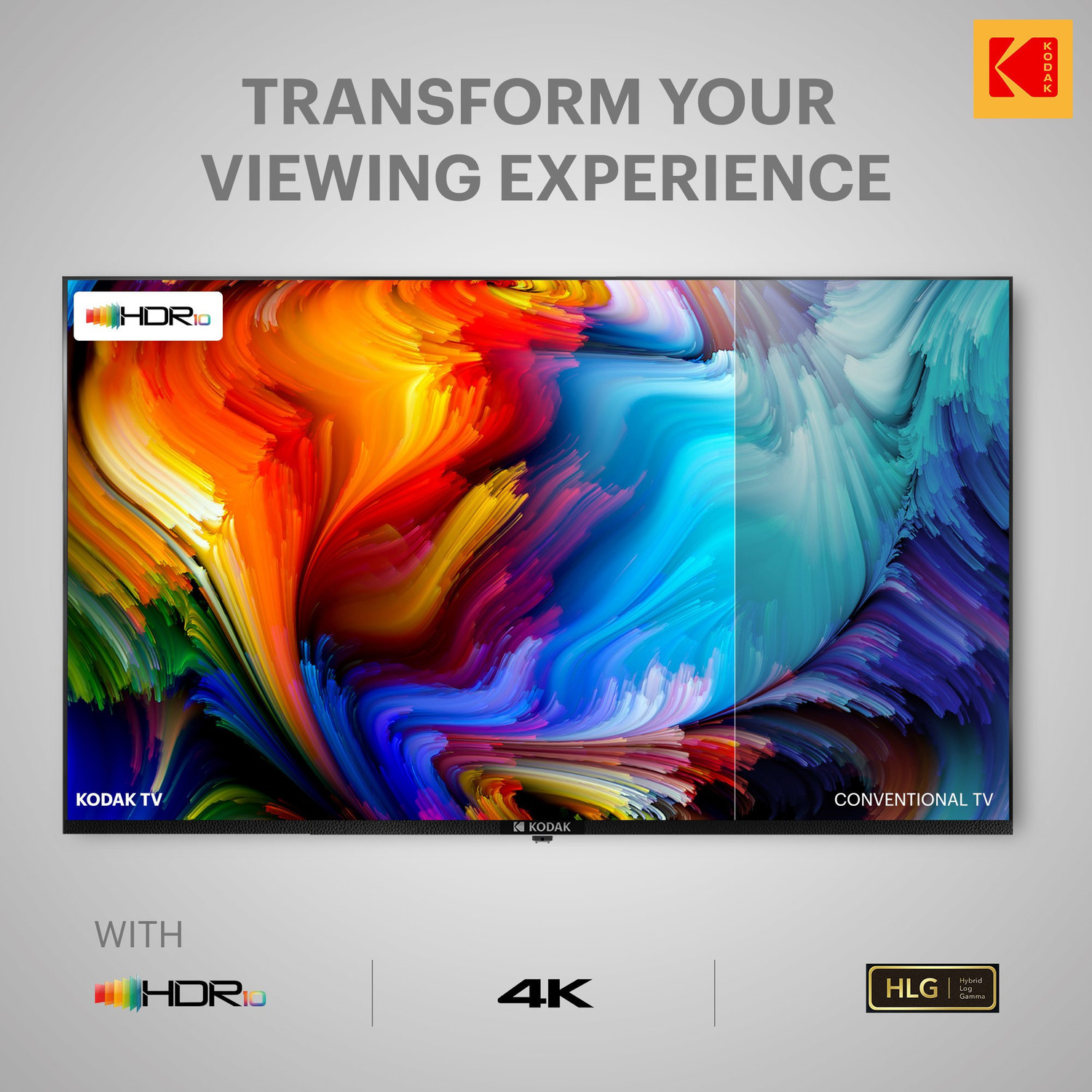 Image of KODAK CA Series 164 cm (65 inch) Ultra HD (4K) LED Smart Android TV with Dolby Digital Plus & DTS TruSurround (65CA0101)