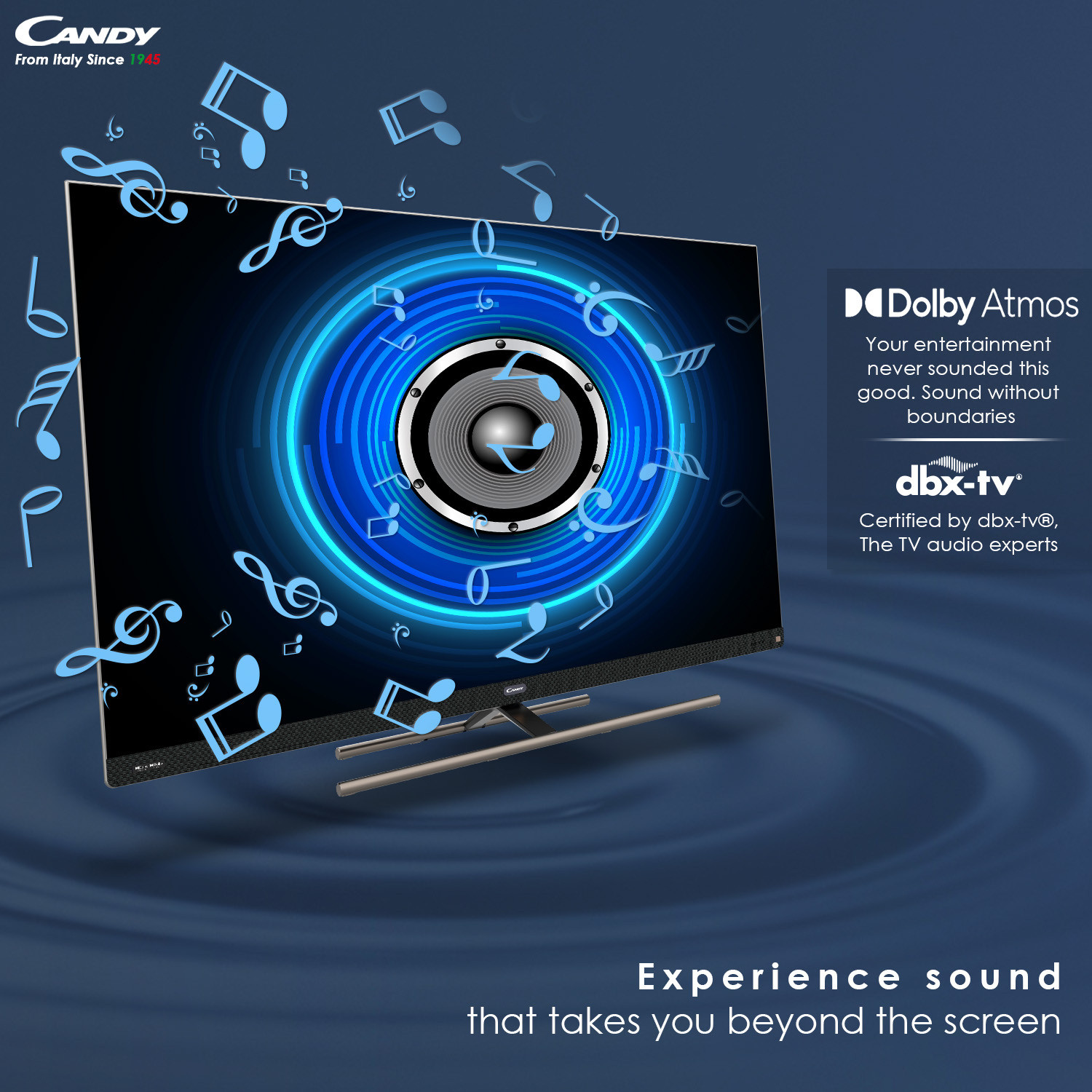 Image of CANDY 165.1 cm (65 inch) QLED Ultra HD (4K) Smart Google TV with Dolby Vision & Atmos IQ (CA65120HzQLED)