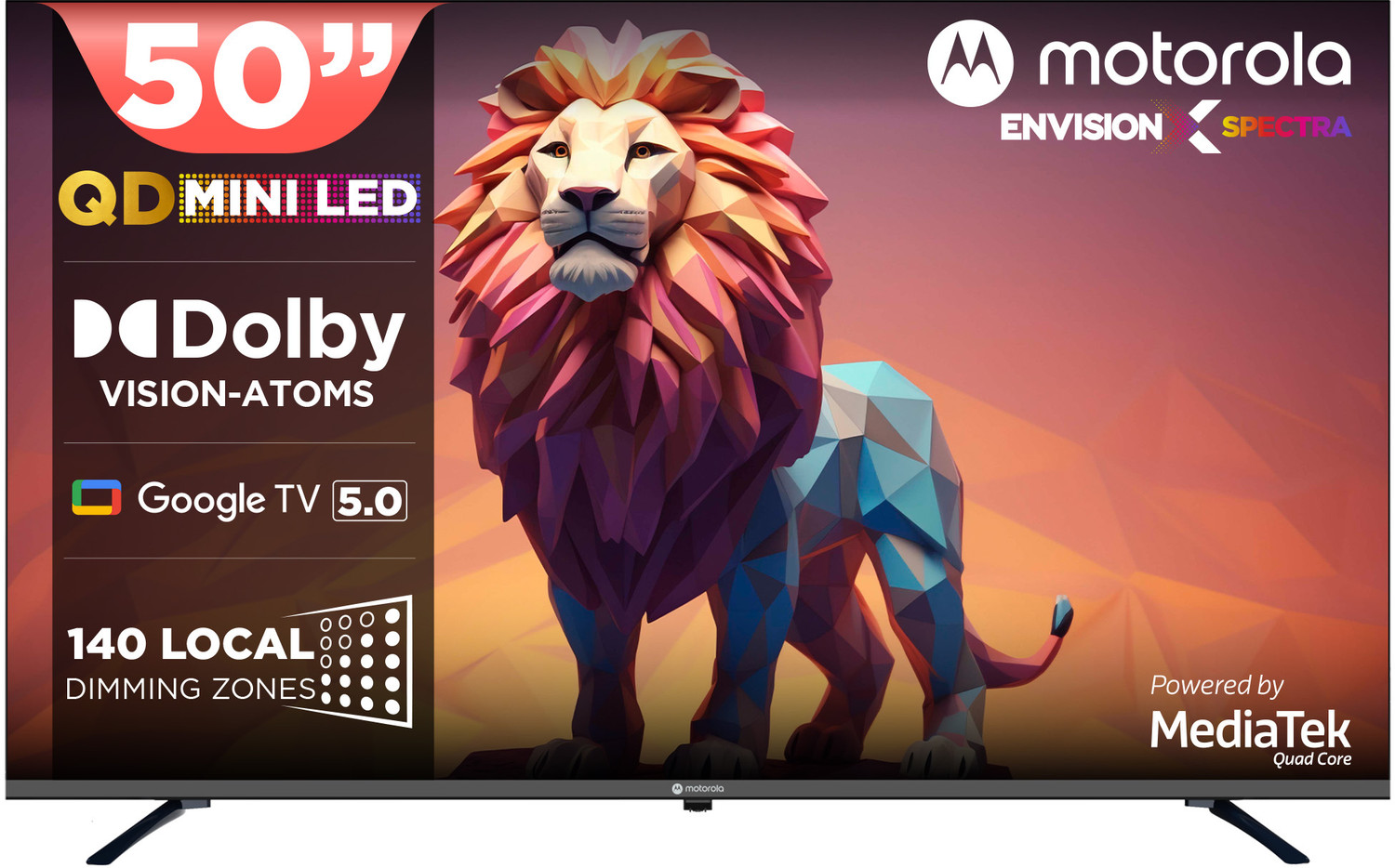 Motorola EnvisionX Spectra 50" QLED Smart TV – 4K Ultra HD