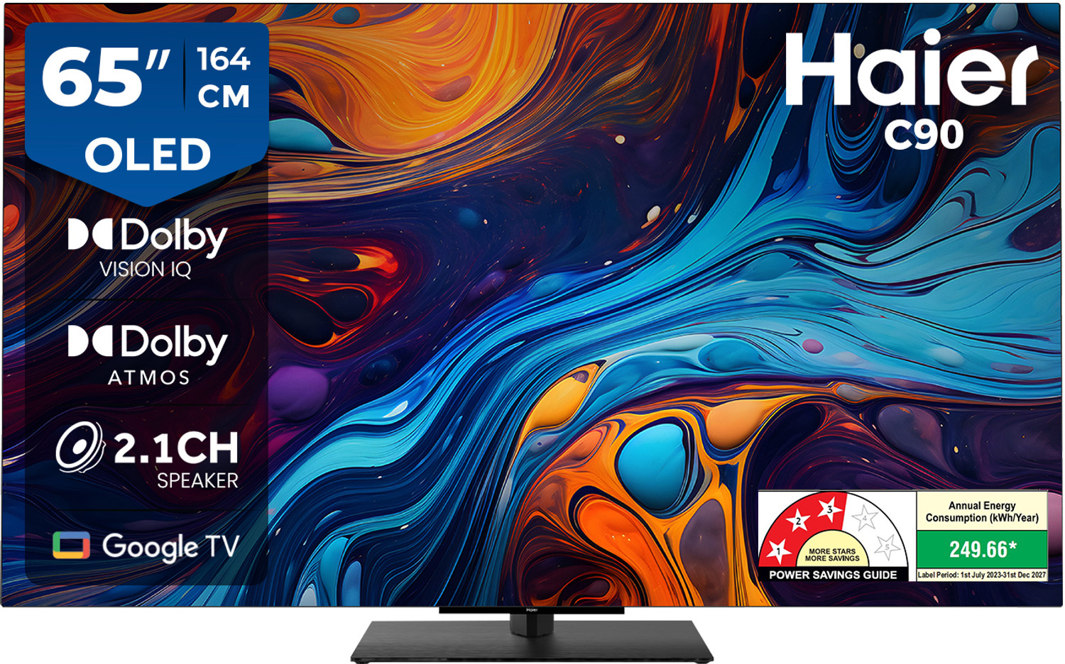 Haier C90 165 cm (65 inch) OLED Ultra HD (4K) Smart Google TV 2025 Edi