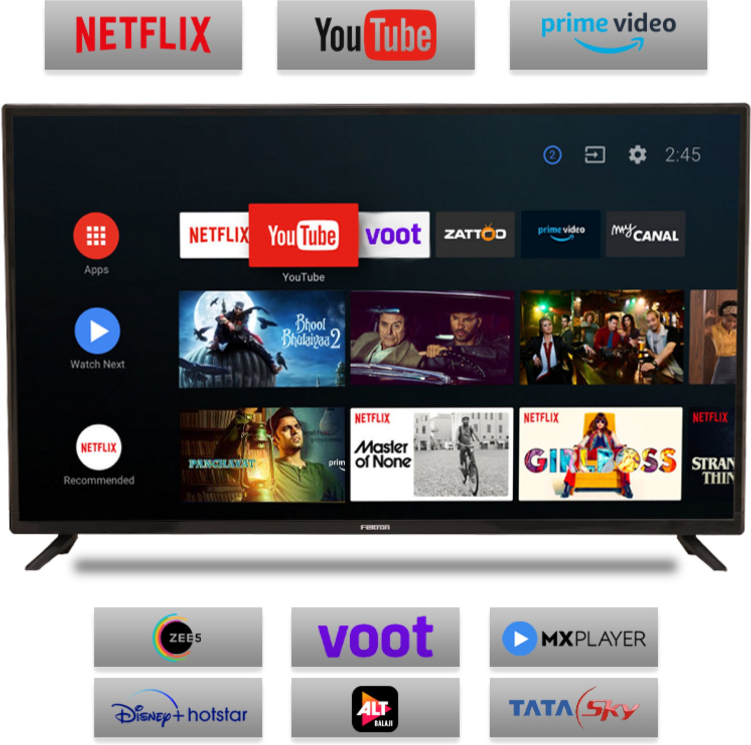 Image of Feltron 109 cm (43 inch) Full HD LED Smart Android Based TV
