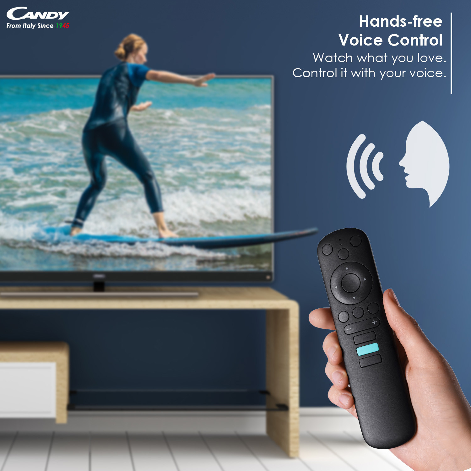 Image of CANDY 165.1 cm (65 inch) QLED Ultra HD (4K) Smart Google TV with Dolby Vision & Atmos IQ (CA65120HzQLED)