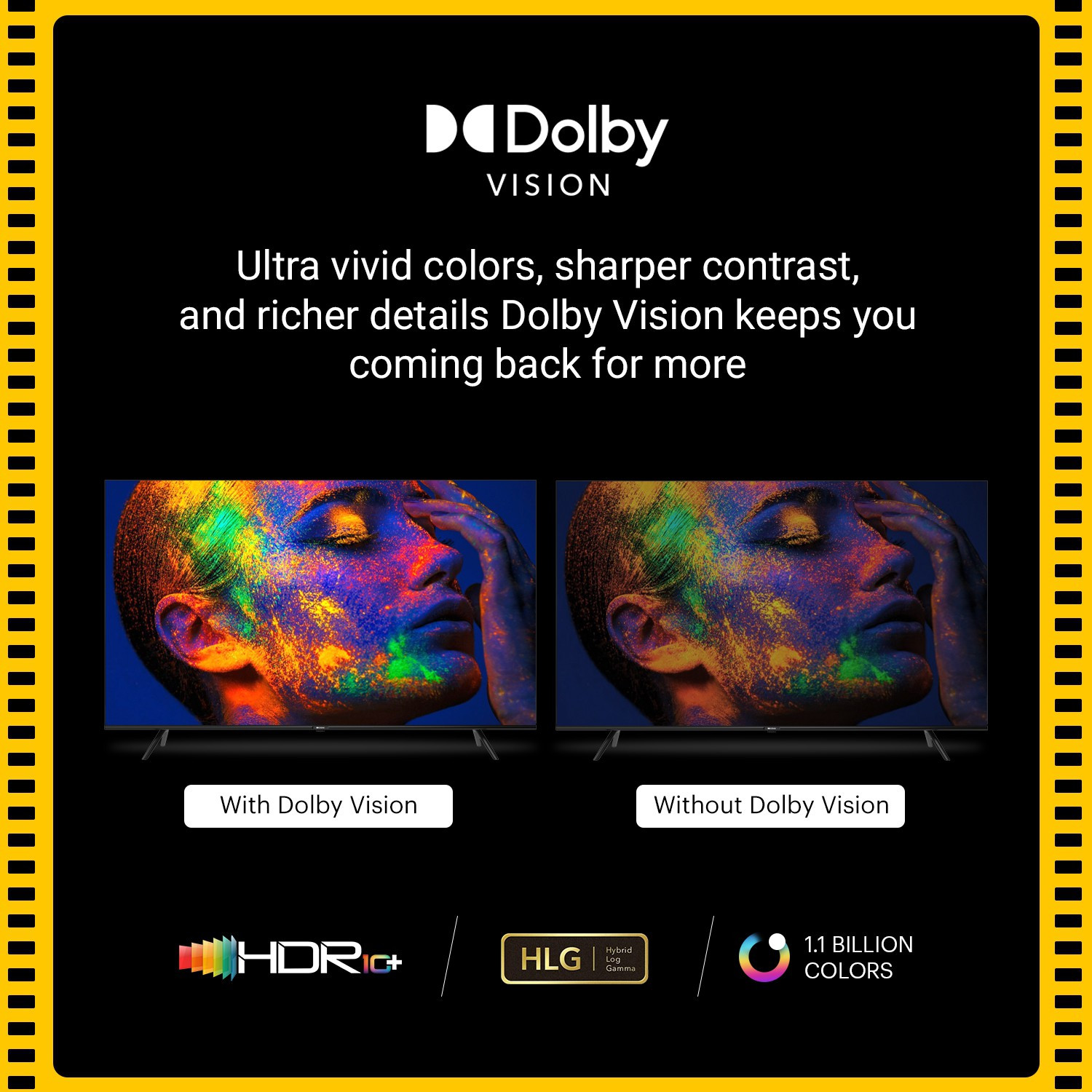 Image of KODAK 126 cm (50 inch) QLED Ultra HD (4K) Smart Google TV with Dolby Atmos | HDR 10 | 40W Sound Output | DTS Trusurround | Google Assistant | Dual Band Wi-Fi