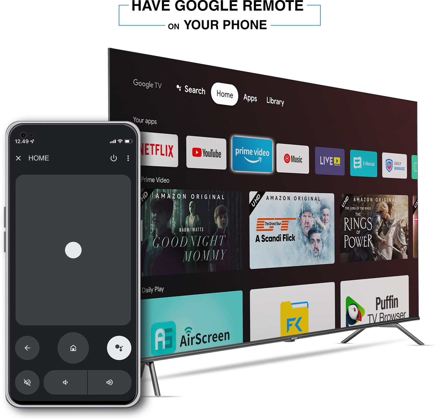 Image of Sansui 165 cm (65 inch) QLED Ultra HD (4K) Smart Google TV with IPS Display Zen Panel Dolby Vision & Atmos Filmmaker Mode