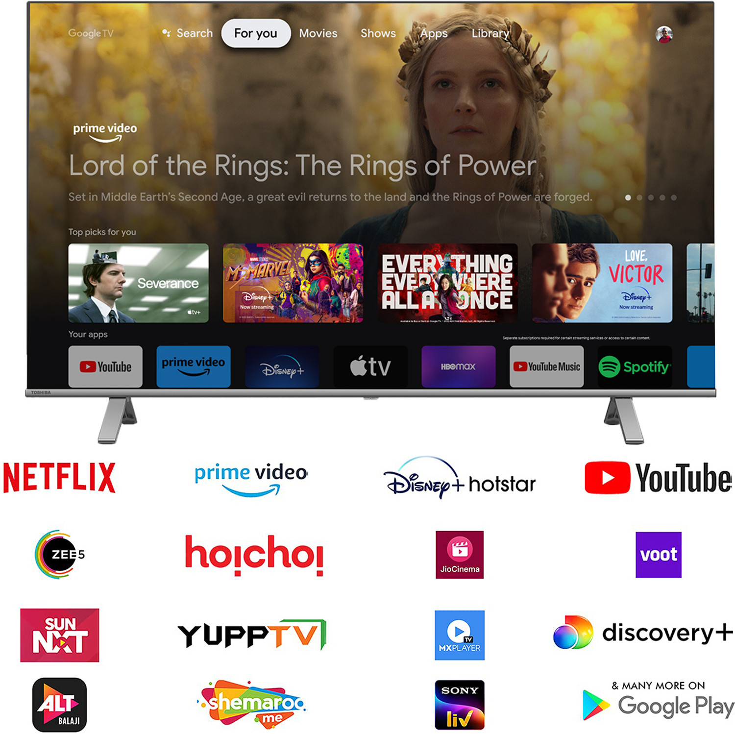 Image of TOSHIBA C350MP 108 cm (43 inch) Ultra HD (4K) LED Smart Google TV with Dolby Vision and Engine