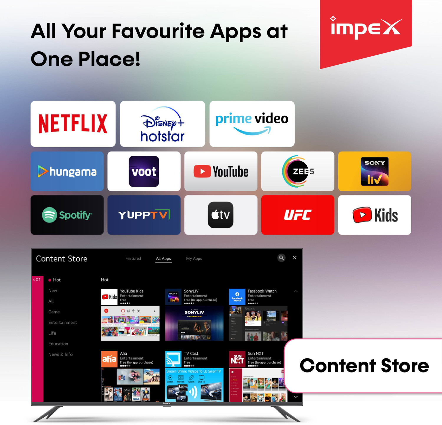 Image of IMPEX FIESTA Dolby Audio 139 cm (55 inch) Ultra HD (4K) LED Smart WebOS TV