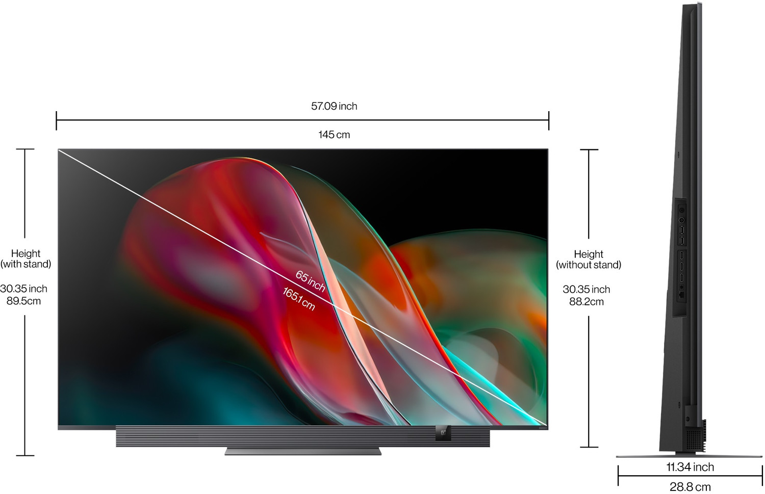 Image of OnePlus Q2 Pro 163 cm (65 inch) QLED Ultra HD (4K) Smart Google TV