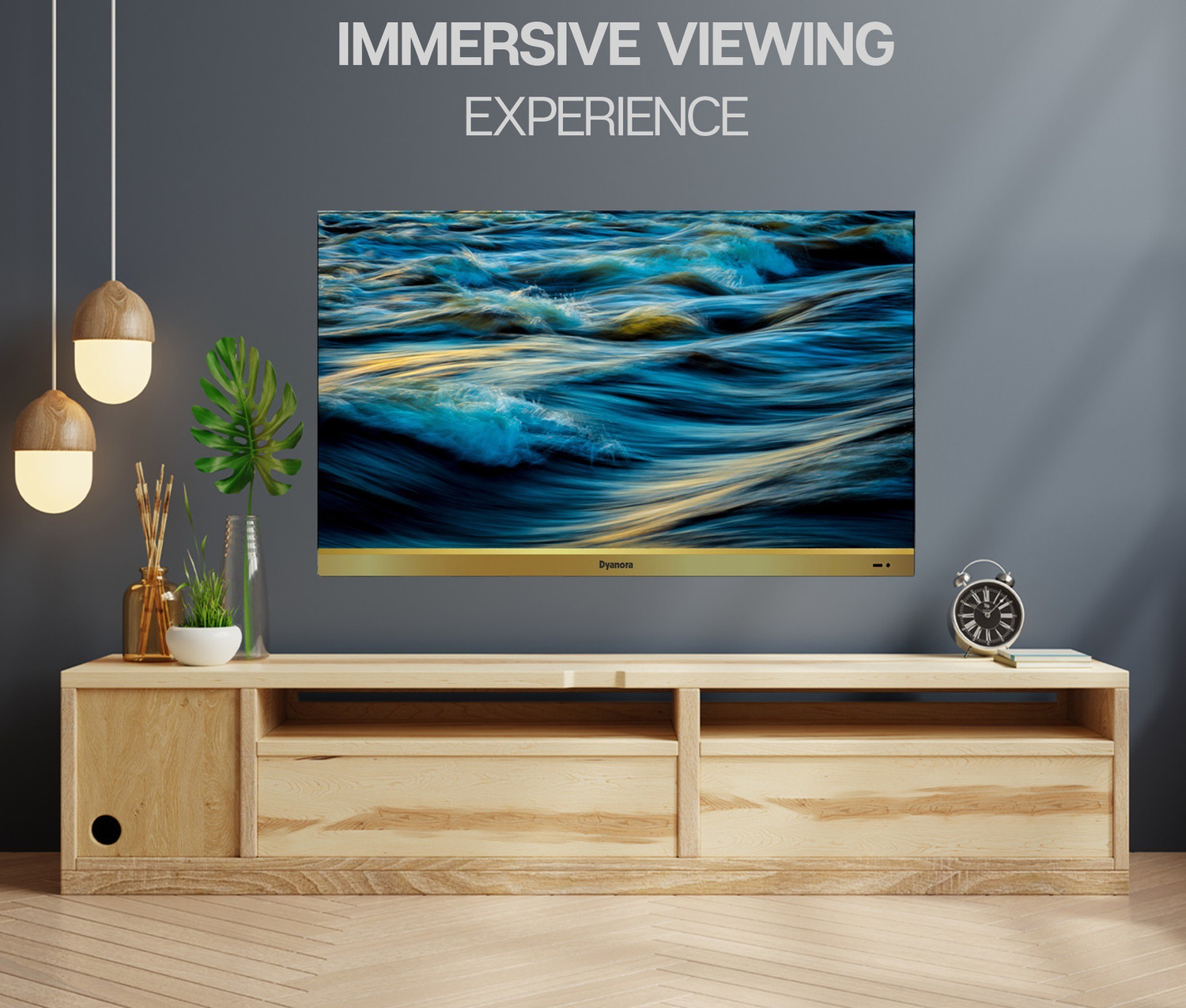 Image of Dyanora OMEGA 140 cm (55 inch) Ultra HD (4K) LED Smart Android TV with HDR 10, 60 Watt Dolby Surround Sound, Ultra Thin Frameless Design