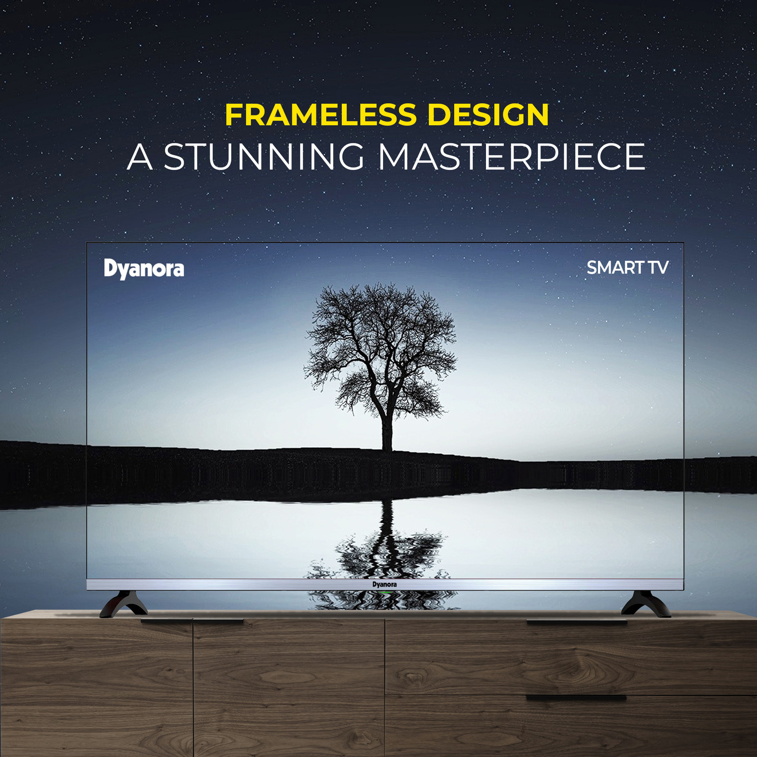 Image of Dyanora Sigma 108 cm (43 inch) Full HD LED Smart Linux TV with 40 Watt Box Speakers & Bezel-Less Design