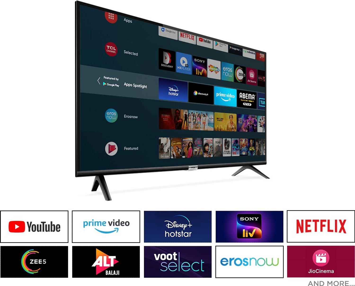Image of TCL S5205 79.97 cm (32 inch) HD Ready LED Smart Android TV with | + HDR 10, AI-IN, T-cast, Bluetooth 5.0, Android 11- R | (32S5205)