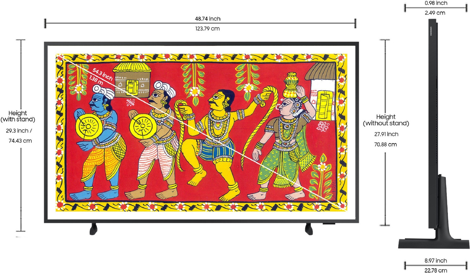 Image of Samsung The Frame 138 cm (55 inch) QLED Ultra HD (4K) Smart Tizen TV with Matte Display