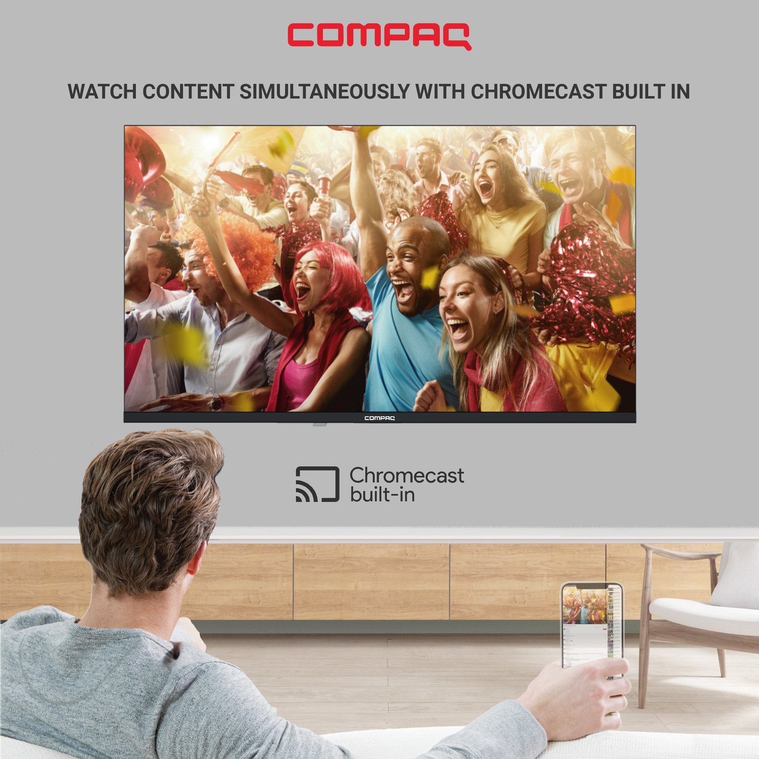 Image of Compaq 127 cm (50 inch) Ultra HD (4K) LED Smart Android TV (CQ5000UHDAB)