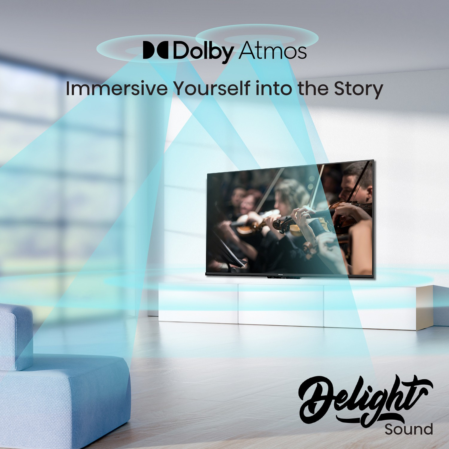 Image of Hisense A6H 108 cm (43 inch) Ultra HD (4K) LED Smart Google TV with Hands Free Voice Control, Dolby Vision and Atmos