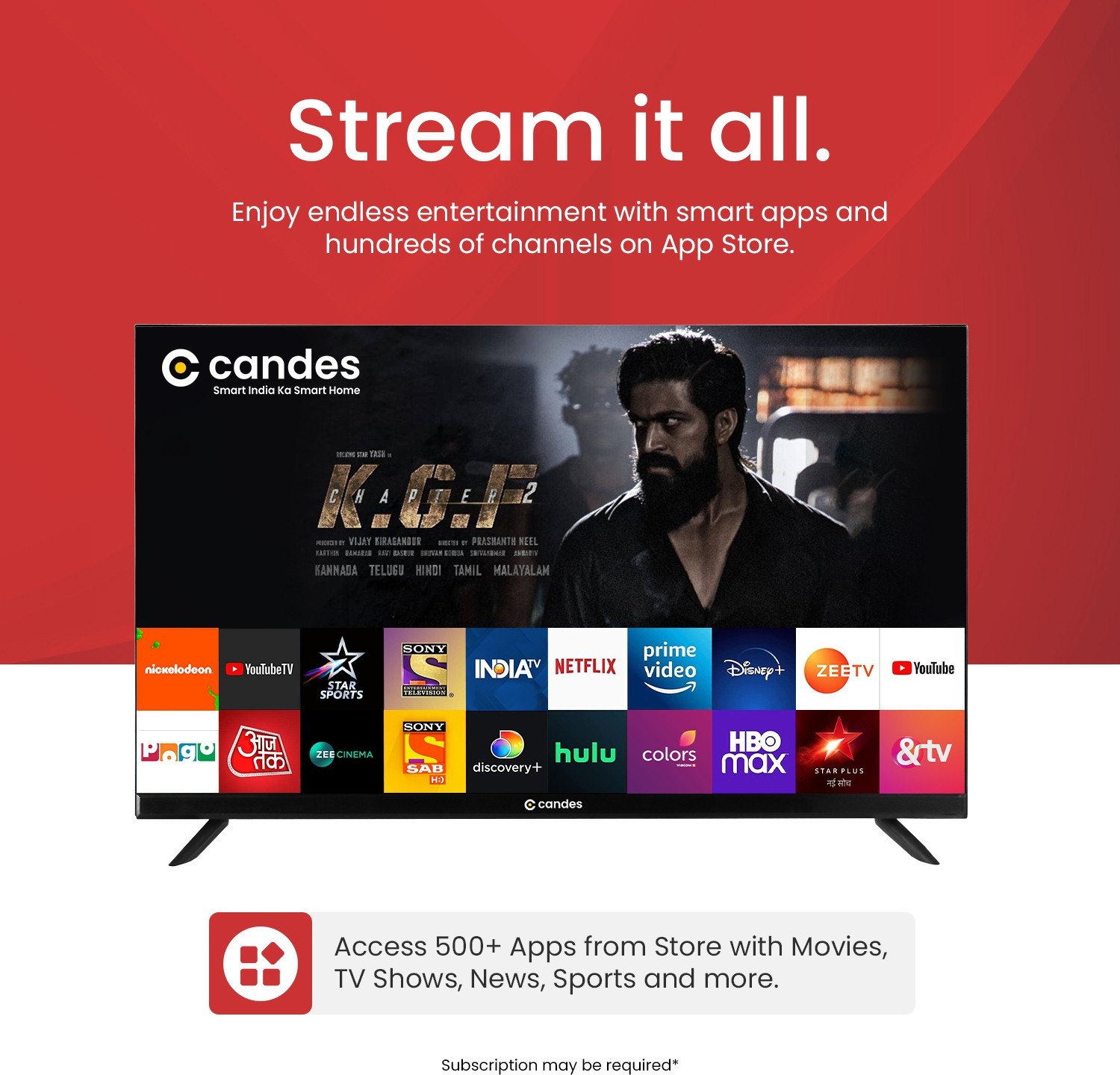 Image of Candes 81 cm (32 inch) HD Ready LED Smart Android TV