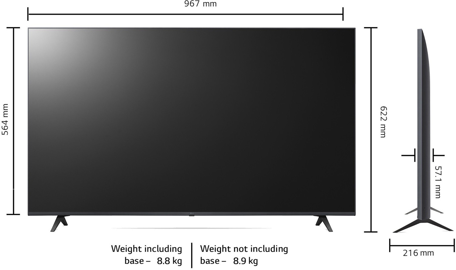 Image of LG UQ8020 108 cm (43 inch) Ultra HD (4K) LED Smart WebOS TV with ThinQ AI, Filmmaker Mode & Magic Remote Control