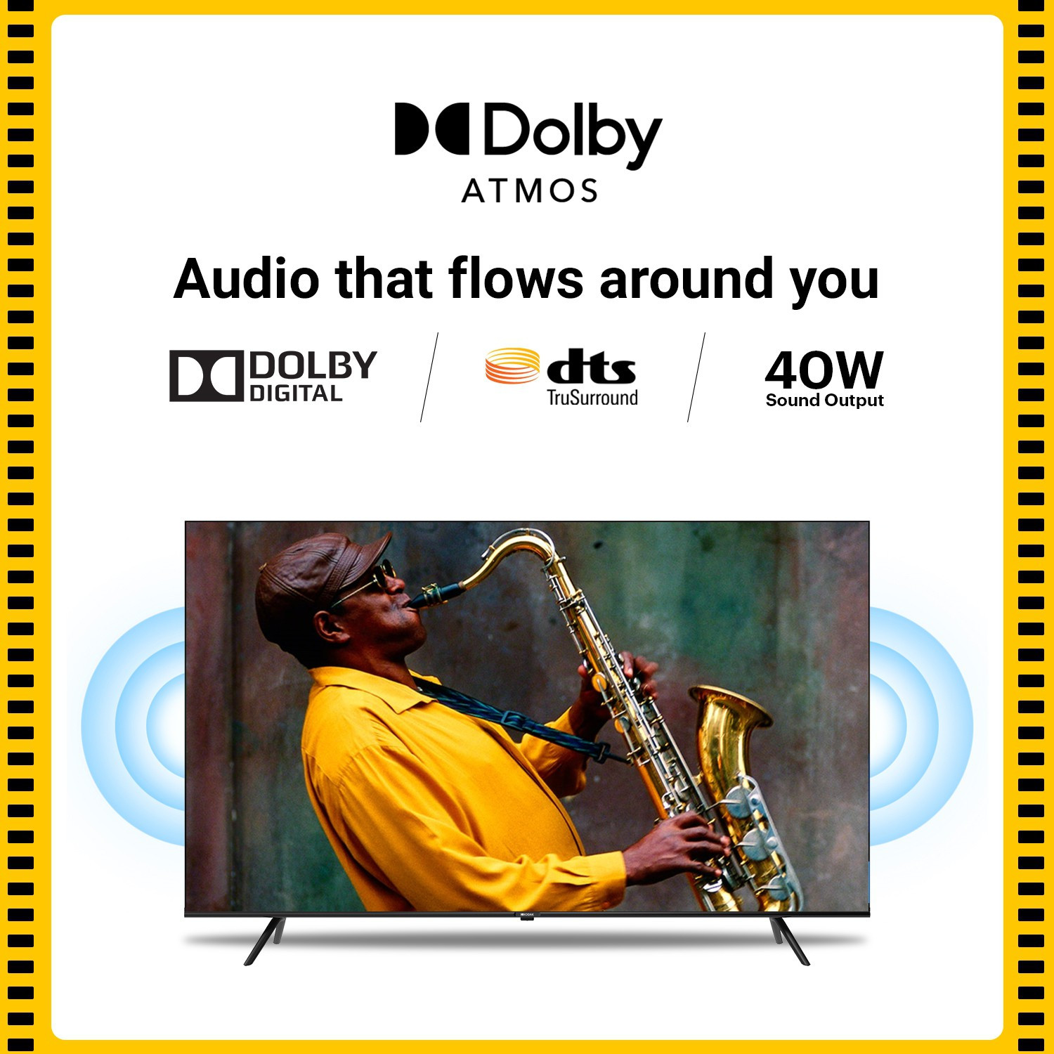 Image of KODAK 126 cm (50 inch) QLED Ultra HD (4K) Smart Google TV with Dolby Atmos | HDR 10 | 40W Sound Output | DTS Trusurround | Google Assistant | Dual Band Wi-Fi