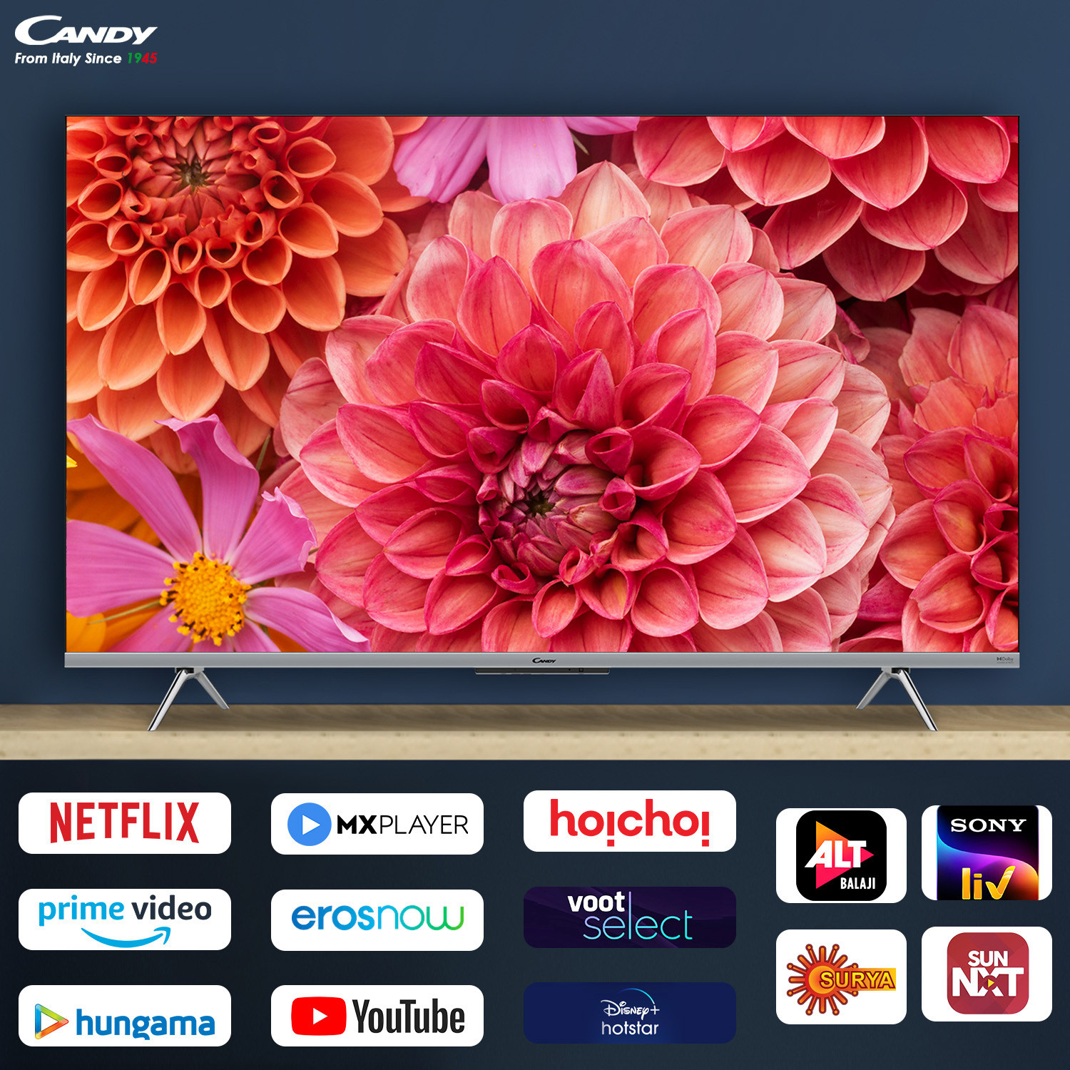 Image of CANDY 139 cm (55 inch) Ultra HD (4K) LED Smart Google TV with Dolby Atmos & Dolby Vision