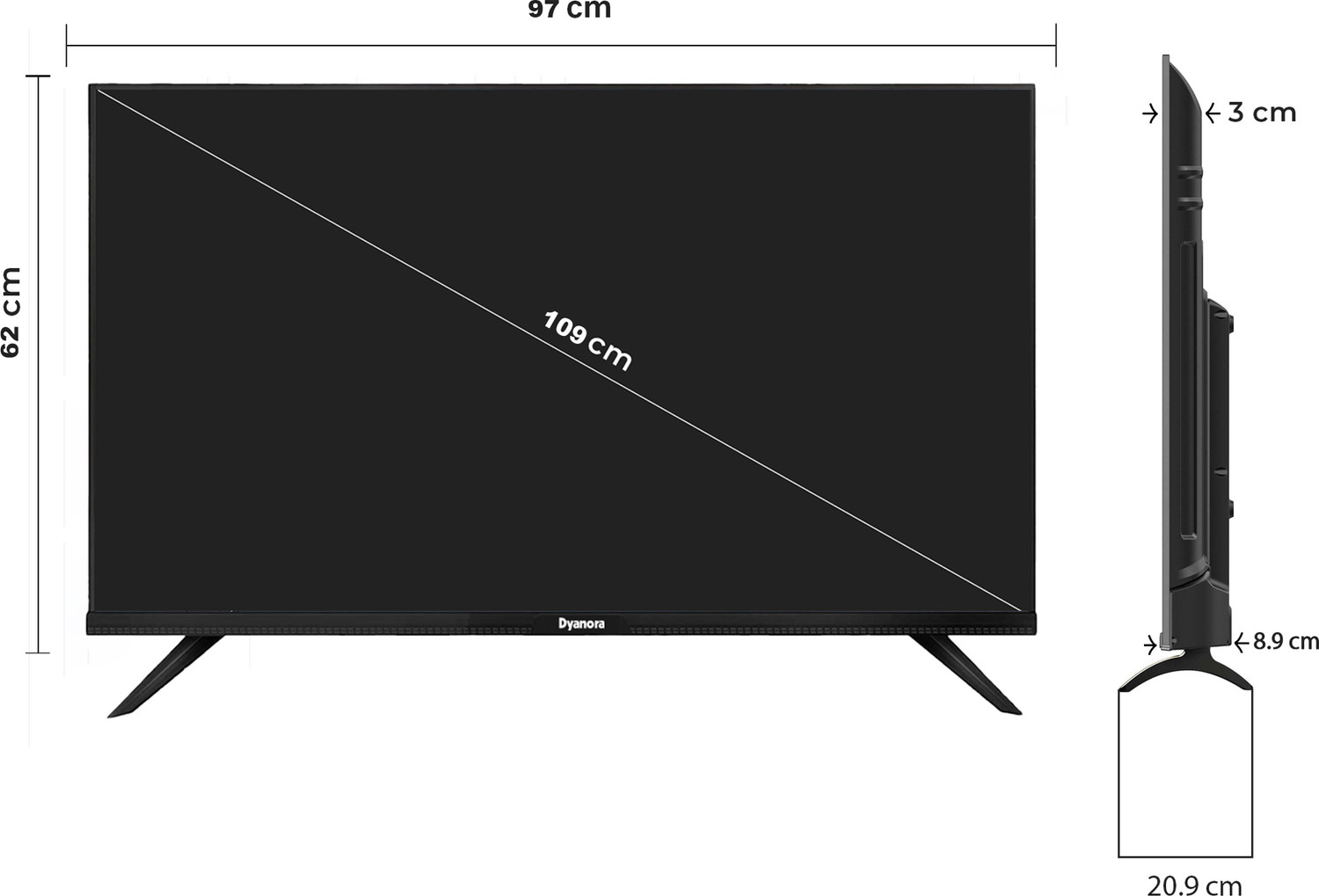 Image of Dyanora 109 cm (43 inch) Ultra HD (4K) LED Smart WebOS TV (DY-LD43U0S)