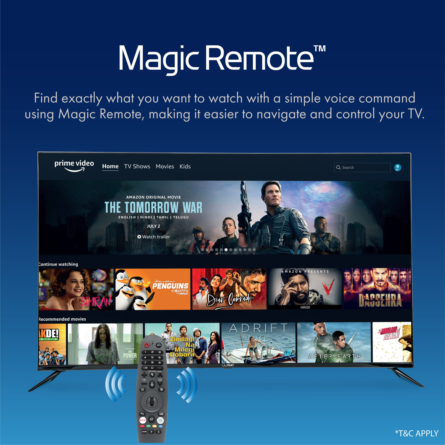 Image of Lloyd 109 cm (43 inch) QLED Ultra HD (4K) Smart WebOS TV