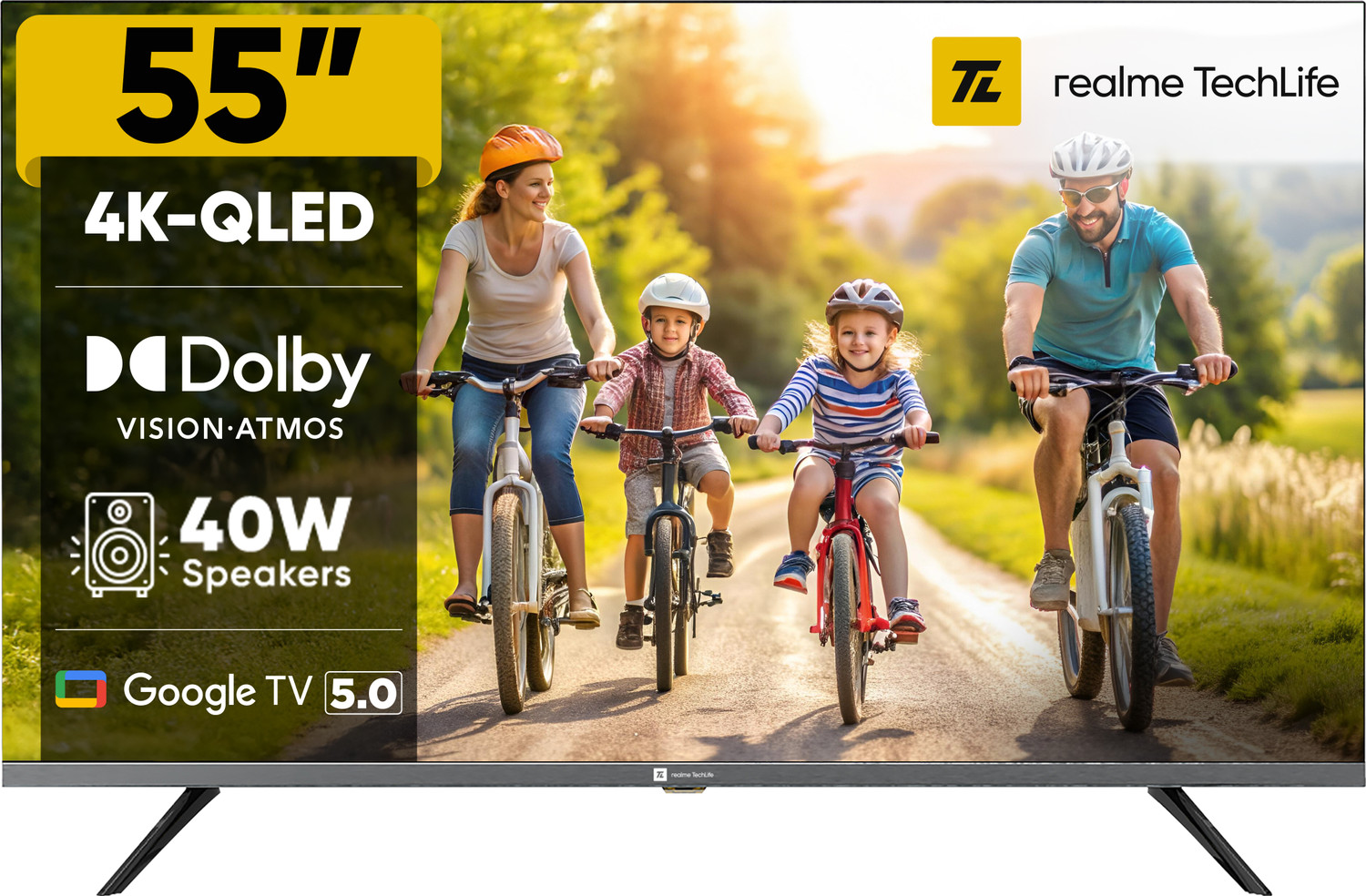 realme TechLife 55" QLED 4K Smart Google TV – ₹30,499
