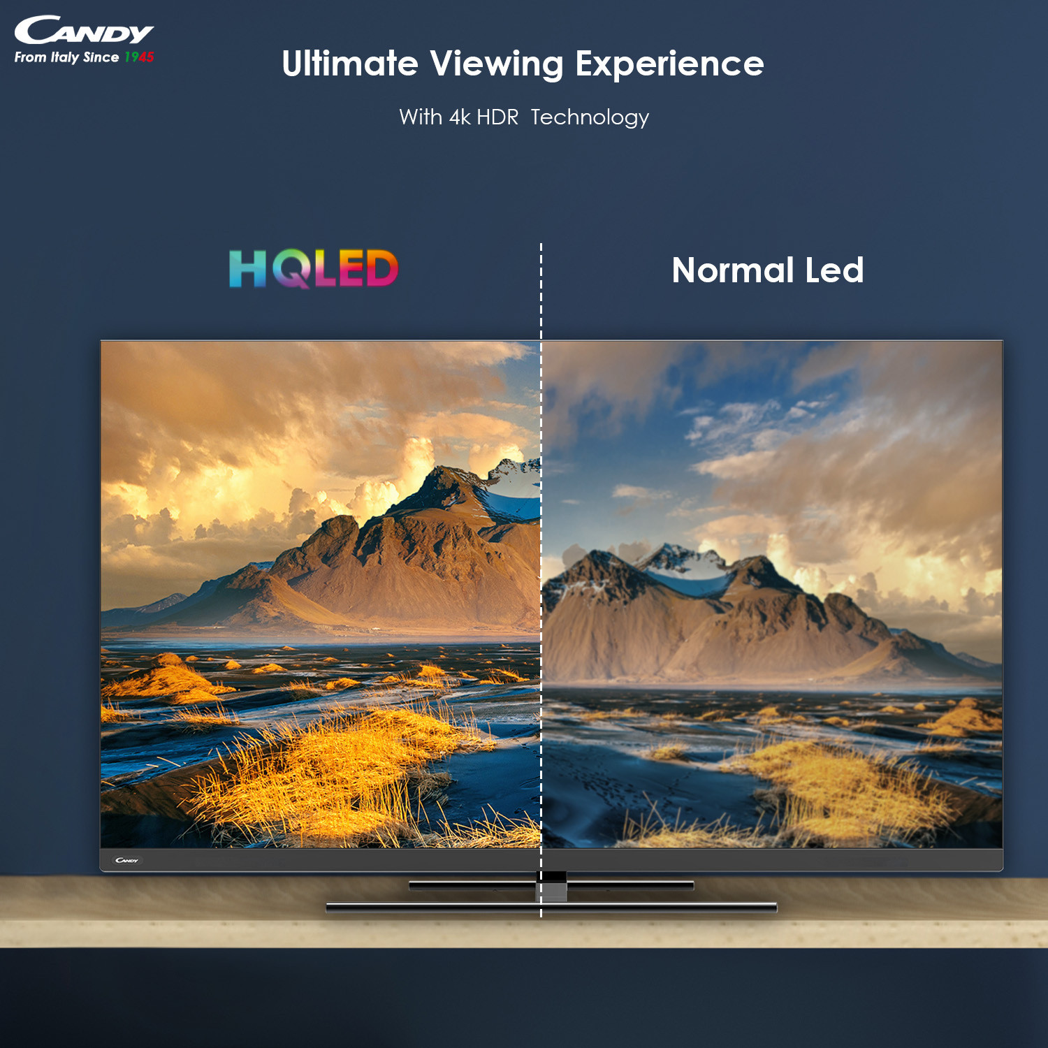 Image of CANDY 127 cm (50 inch) QLED Ultra HD (4K) Smart Google TV with Dolby Atmos & Dolby Vision (CA5060CQLED)