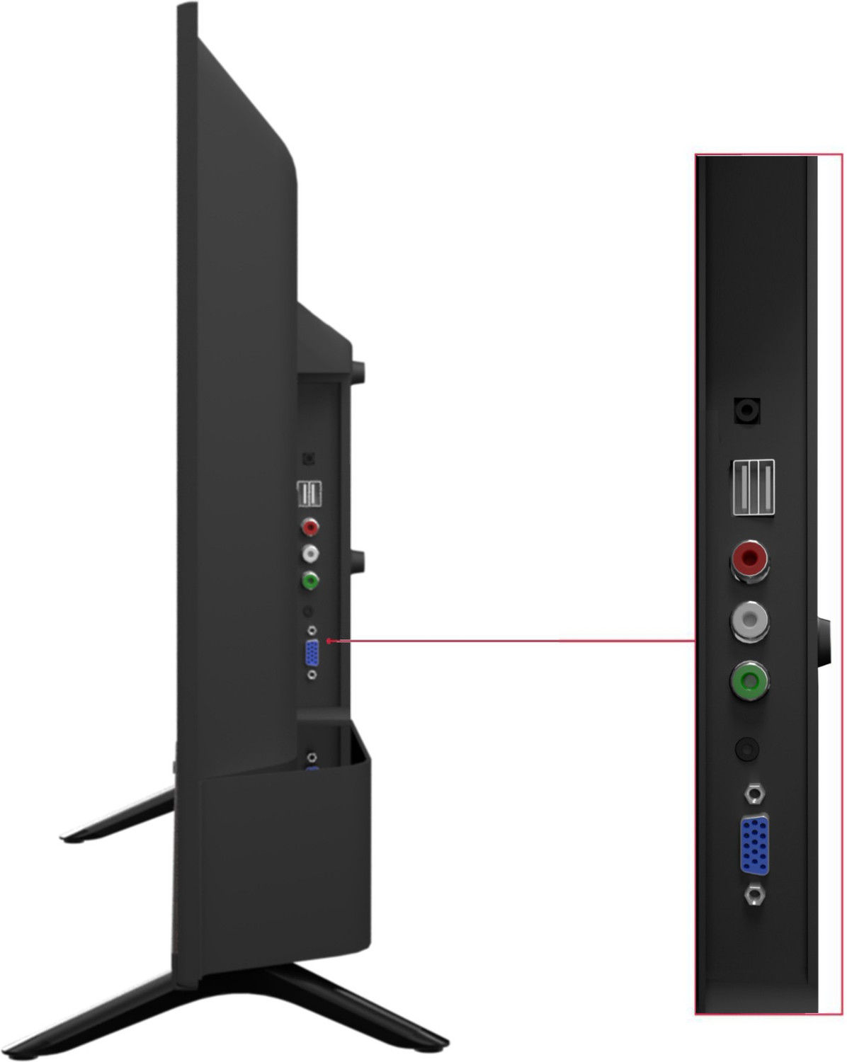 Image of Compaq 60 cm (24 inch) HD Ready LED TV with Wide Viewing Angle , CInema Zoom , 5 Sound Modes, Powerful Speakers, Noise Reduction