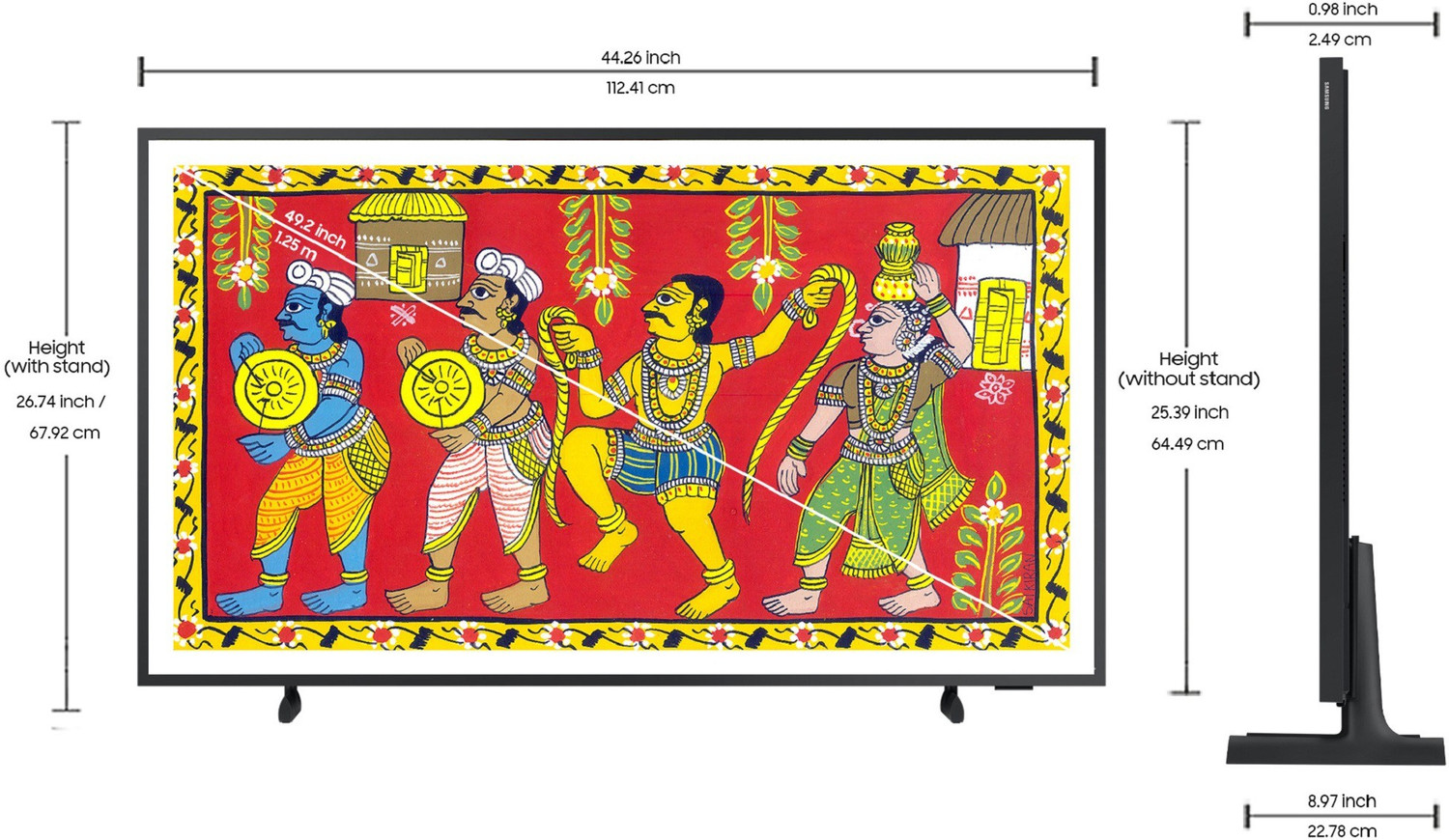 Image of Samsung The Frame 125 cm (50 inch) QLED Ultra HD (4K) Smart Tizen TV with Matte Display