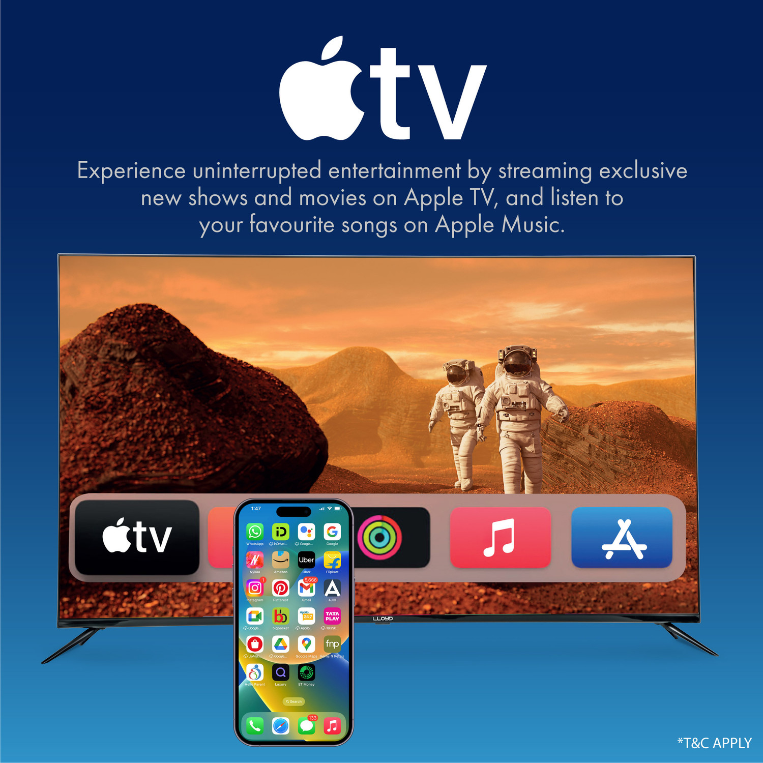 Image of Lloyd 109 cm (43 inch) QLED Ultra HD (4K) Smart WebOS TV