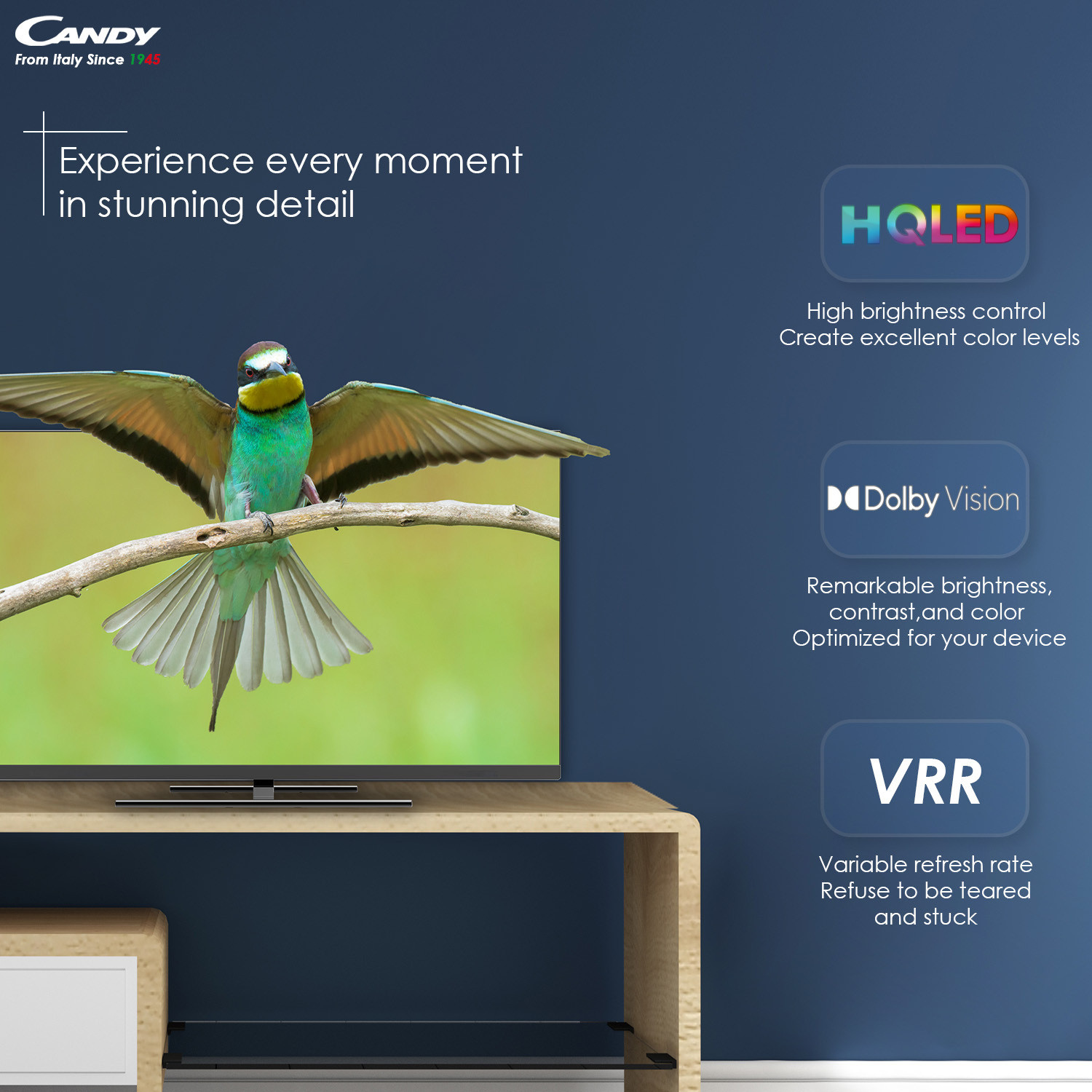 Image of CANDY 127 cm (50 inch) QLED Ultra HD (4K) Smart Google TV with Dolby Atmos & Dolby Vision (CA5060CQLED)