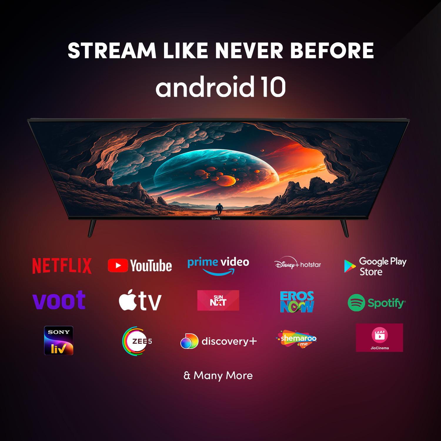 Image of SENS Pikaso 140 cm (55 inch) Ultra HD (4K) LED Smart Android TV