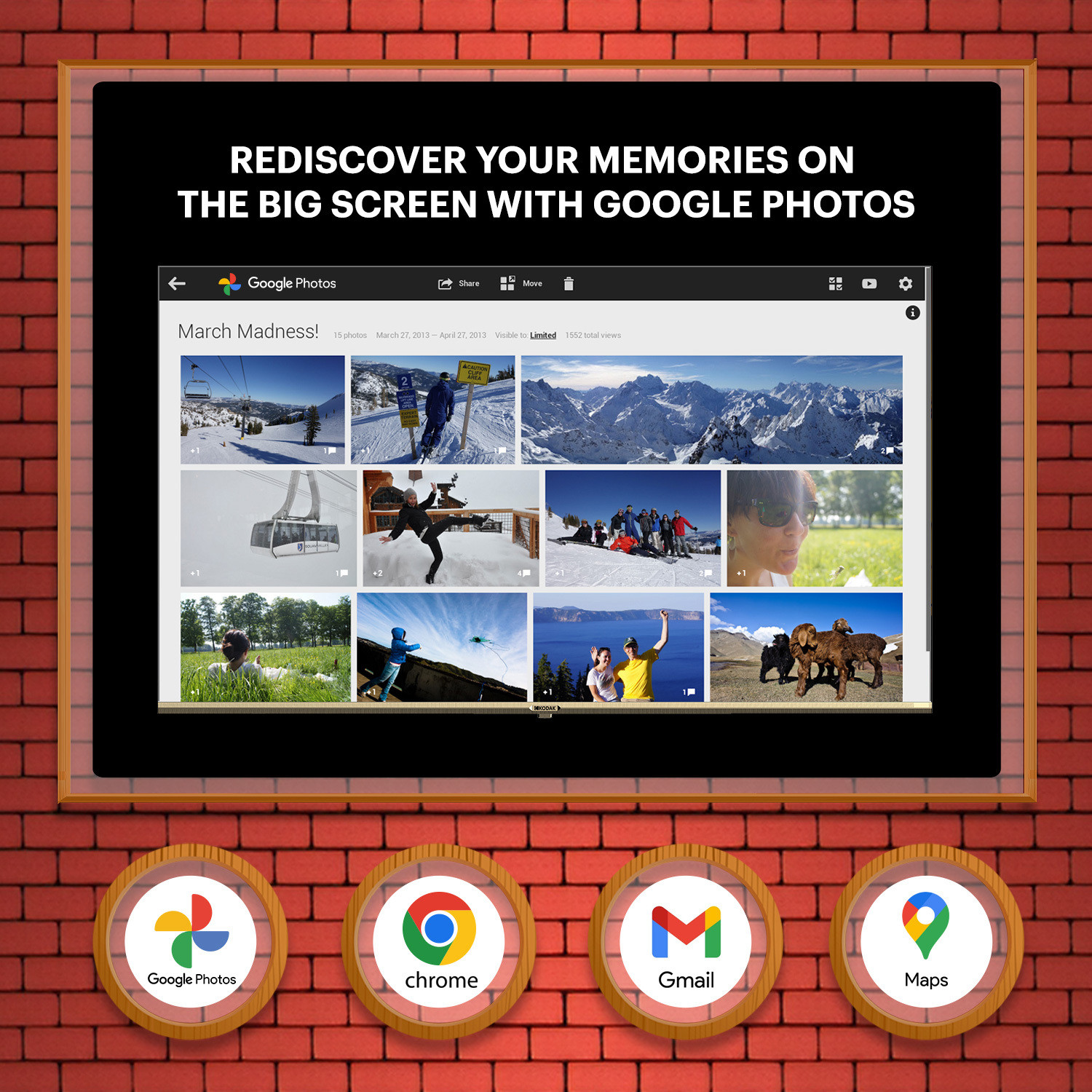 Image of KODAK 164 cm (65 inch) Ultra HD (4K) LED Smart Google TV with Dolby Atmos and Dolby Vision 65CAPRO5099 (65CAPRO5099)