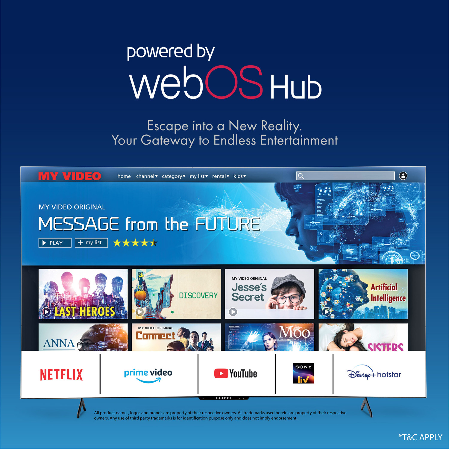 Image of Lloyd 109 cm (43 inch) QLED Ultra HD (4K) Smart WebOS TV