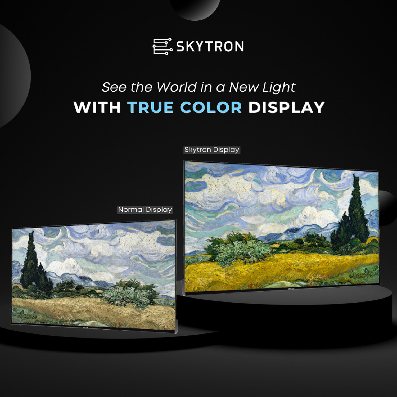 Image of SKYTRON 80 cm (32 inch) HD Ready LED Smart Android Based TV with 20W Thunder Speaker Soundbar and Cloud Lite OS with Briefcase Packaging
