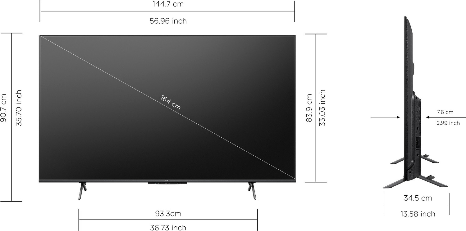 Image of Vu GloLED 164 cm (65 inch) Ultra HD (4K) LED Smart Google TV with DJ Subwoofer 104W