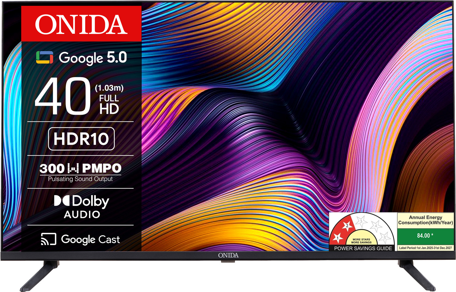 Image of ONIDA Nexg 101 cm (40 inch) Full HD LED Smart Google TV 2025 Edition with Onida Smart 40 inch full hd google tv (40FGI)