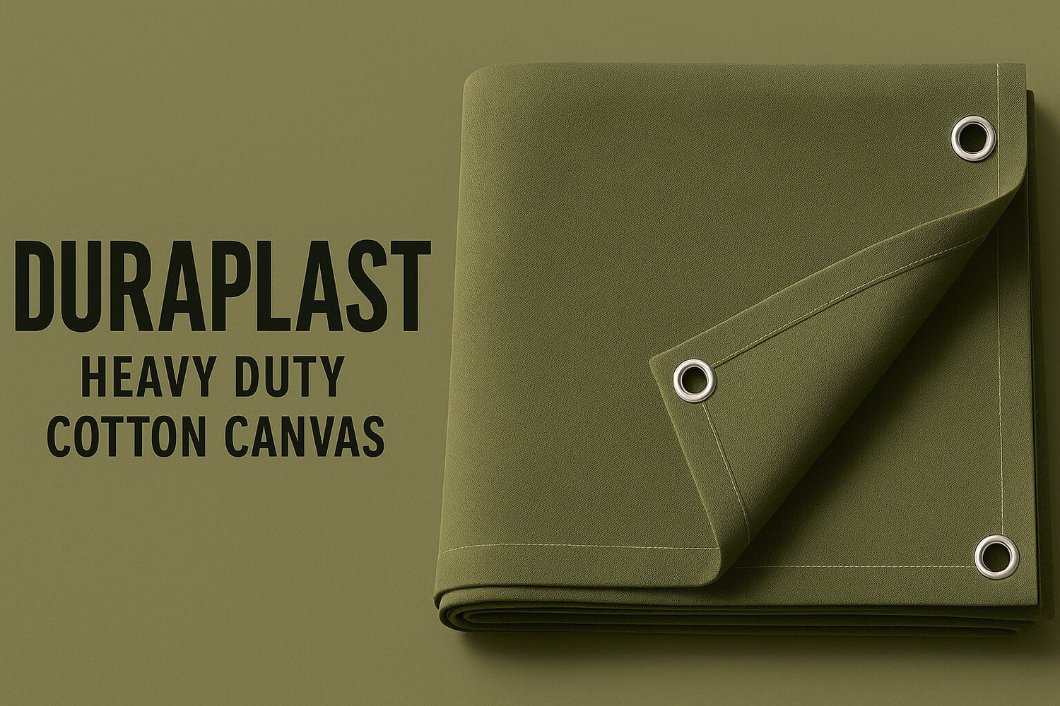 Image of DURAPLAST WATERPROOF TARPAULIN SHEET - CANVAS TIRPAL 800GSM 9' X 7.5' FEET Tent - For CAMPING , INDUSTRIAL , TRUCK / LORRY , ROOF /TERRACE (Green)