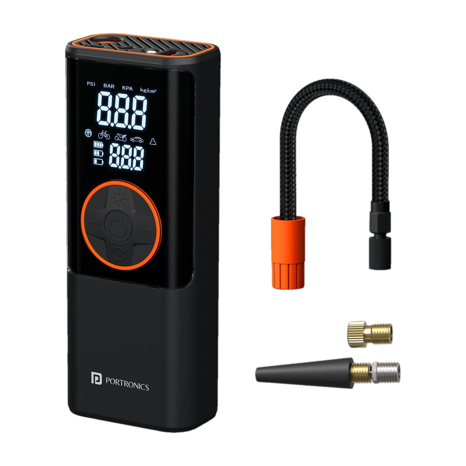 Portronics 150 psi Tyre Air Pump for Car & Bike
