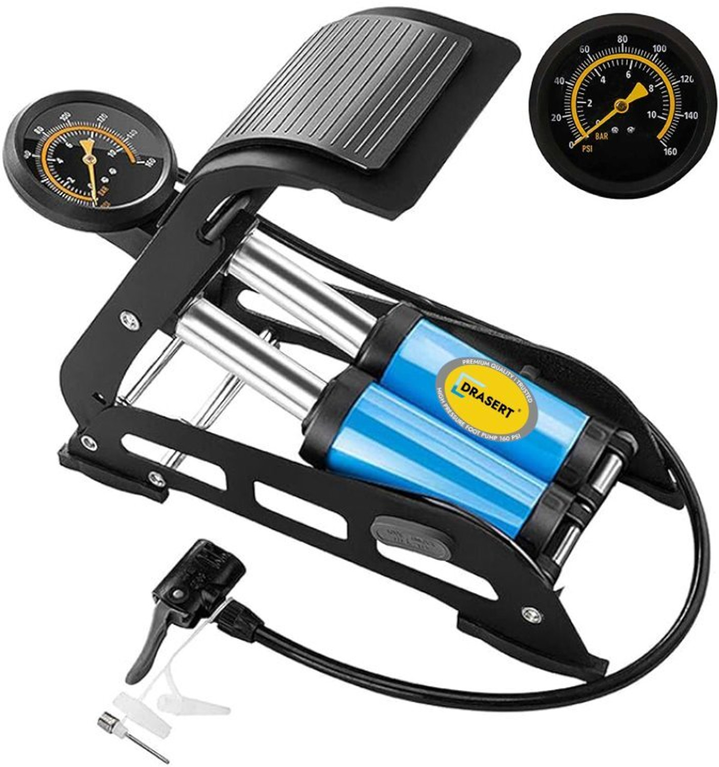 Drasert 160 PSI Car & Bike Air Pump – Fast Inflation