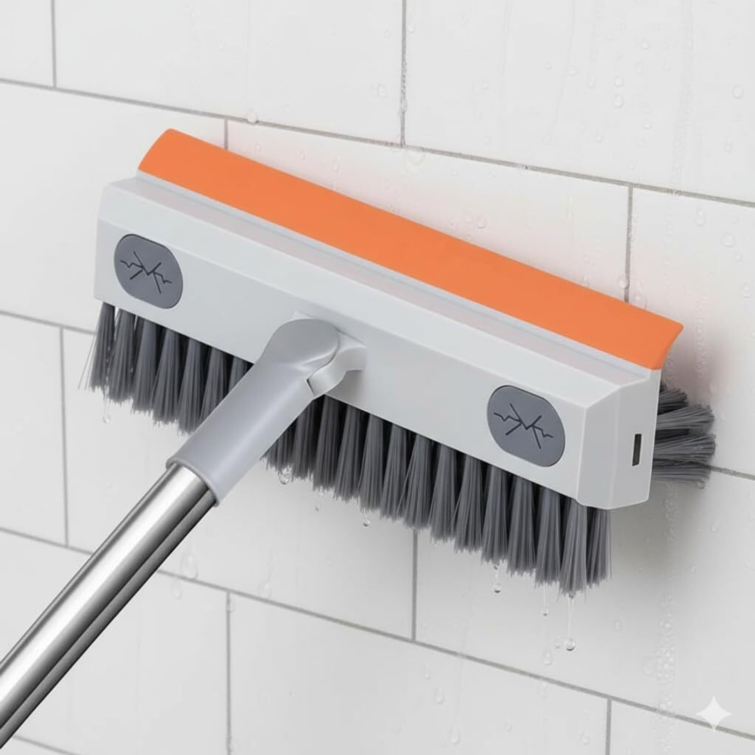 Image of Silver tech 2Pcs -Long Handled Brush Golf Silicone Toilet Brush, No Dead End Cleaning Brush with Holder (Multicolor)