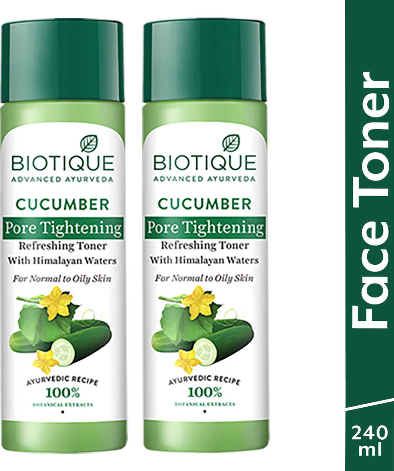 BIOTIQUE Cucumber Pore Tightening Toner|For Normal & Oily Skin Types|For Men & Women Men & Women