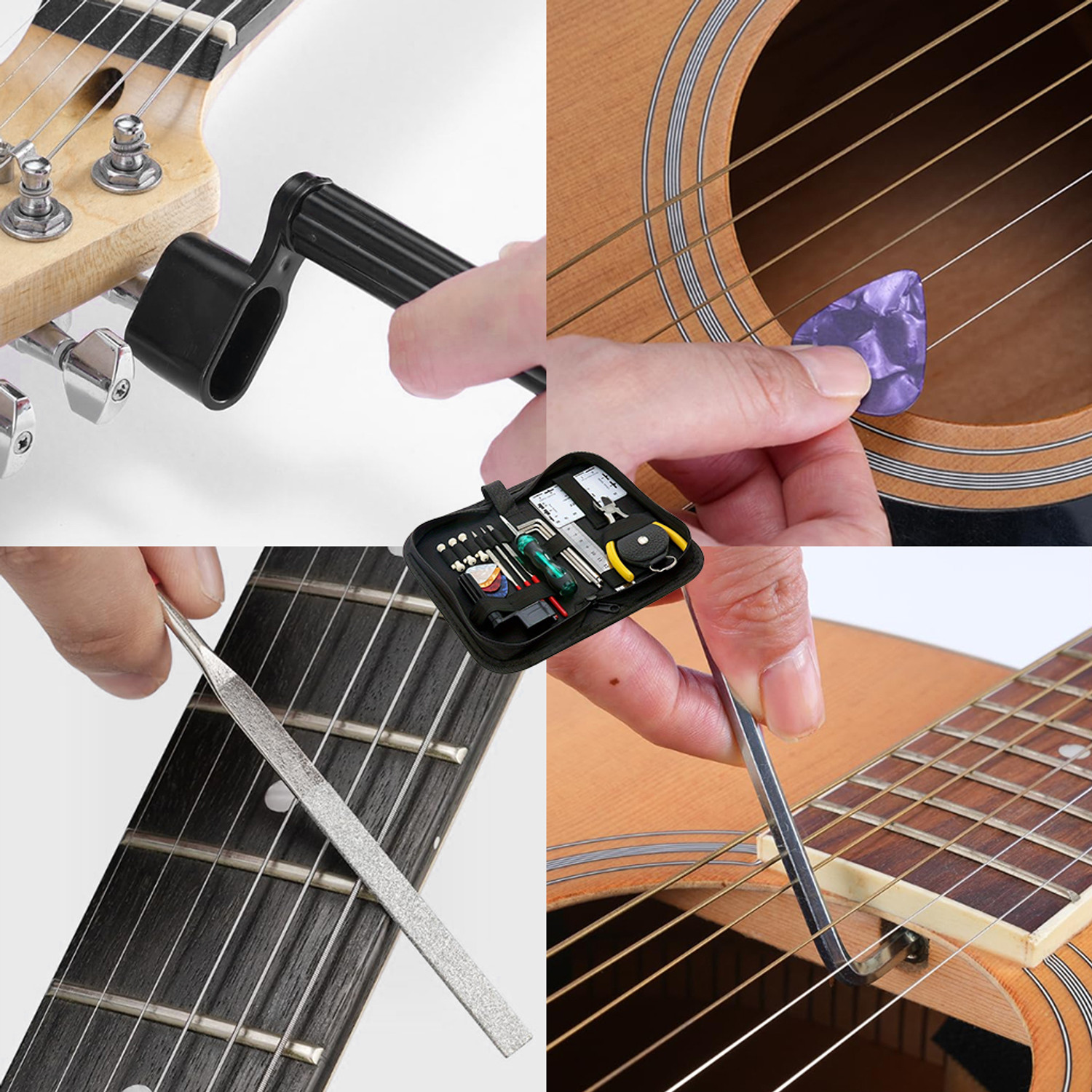 Image of PROBEROS 23 in 1 Guitar Repair and Maintenance Tool Kit with Case and Picks Archery Tool Kit