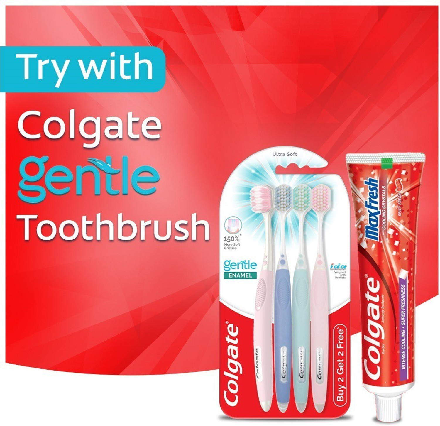 Image of Colgate Maxfresh Spicy Fresh Red Gel Toothpaste