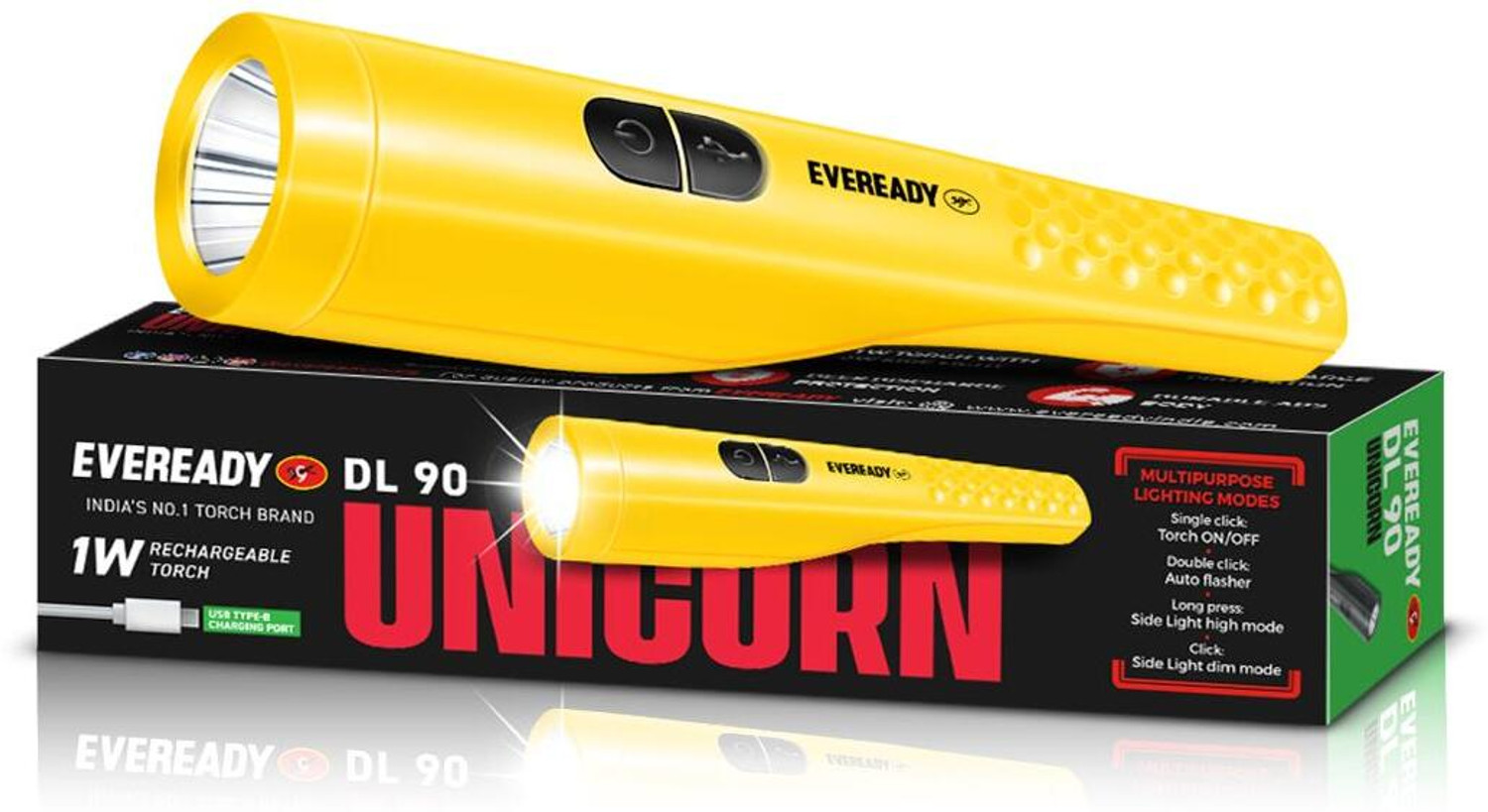 EVEREADY Unicorn Flashlight Torch