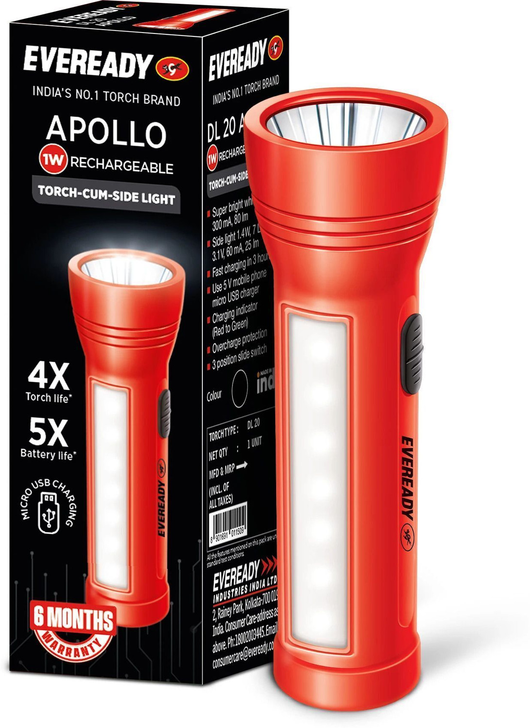 Eveready Apollo Torch – LED Light, 299₹ Only, 43% Off