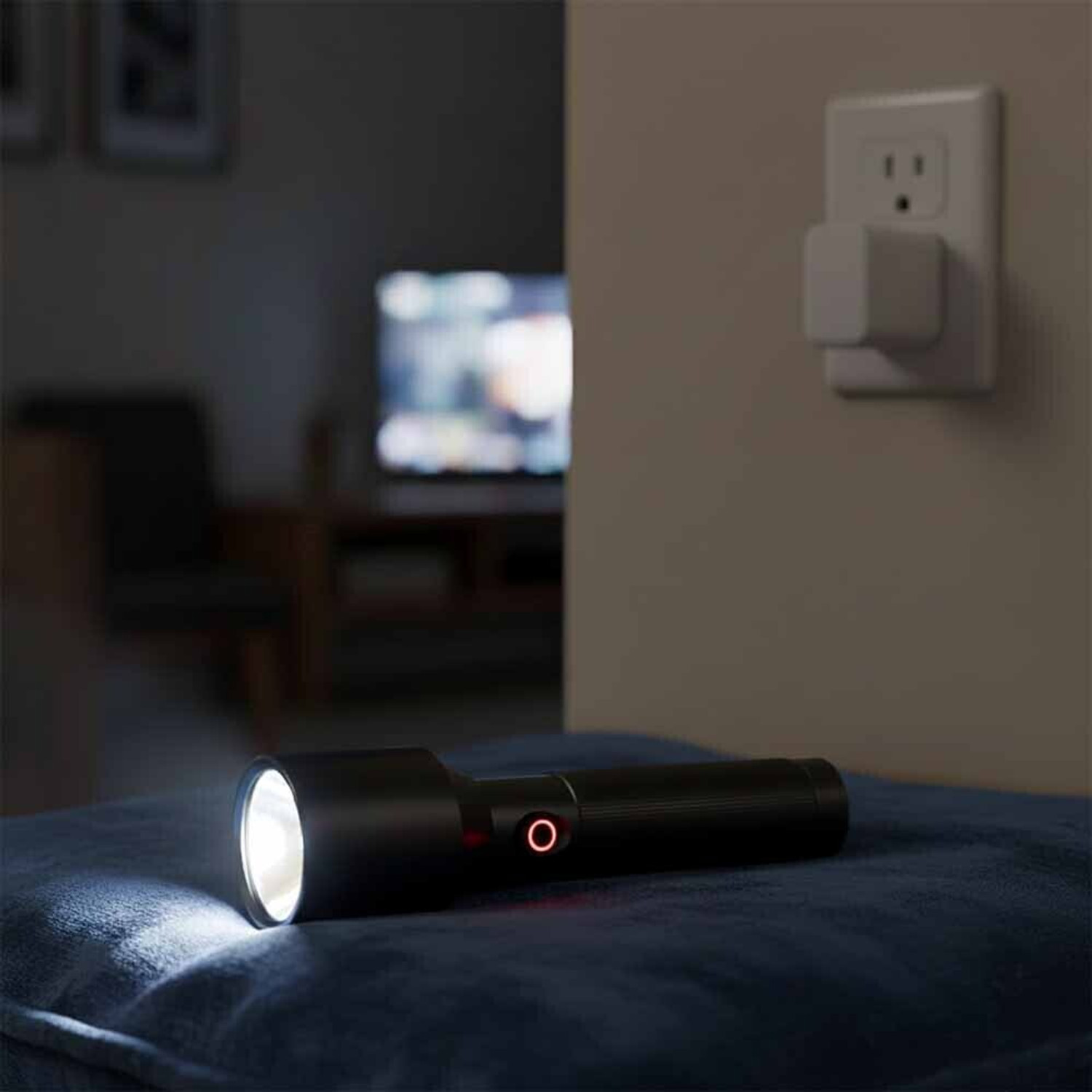 Image of ApexBeam USB Rechargeable Long Throw LED Flashlight Torch (Multicolor, 4.5 cm, Rechargeable)