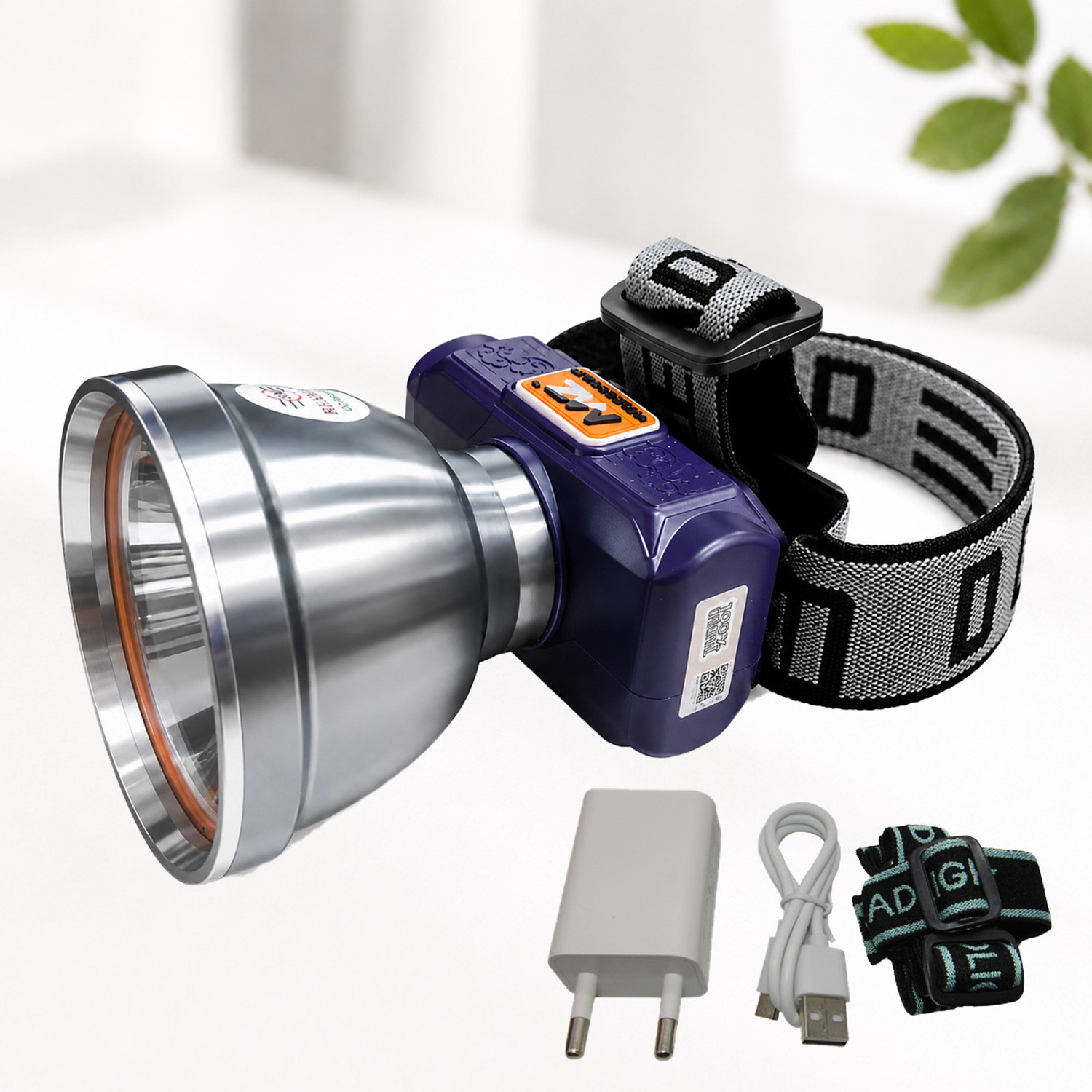 Image of Aubade M15 Rechargeable 100W LED Flashlight with Zoom, Type-C Fast Charging, Side Light Torch (Silver, 13.5 cm, Rechargeable)