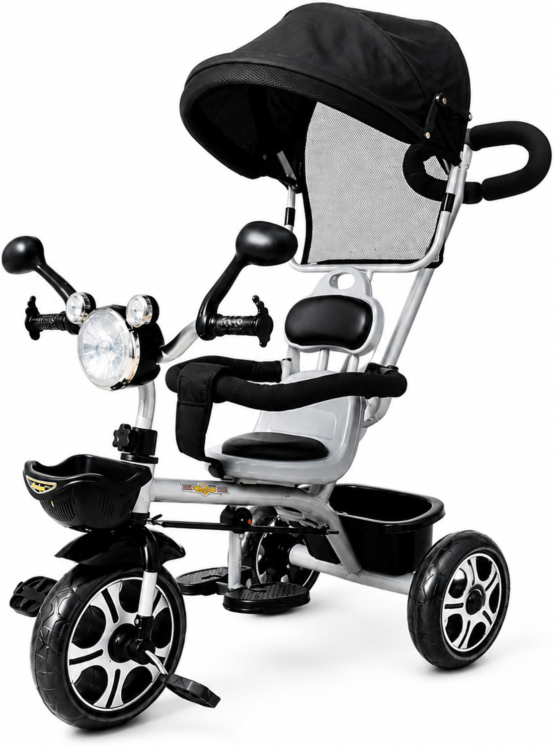 Image of Little lions TFT Hyper Pro 500 Canopy /Plug N Play Trike /Baby Tricycle with Parental Control Tricycle (Pink, Black)