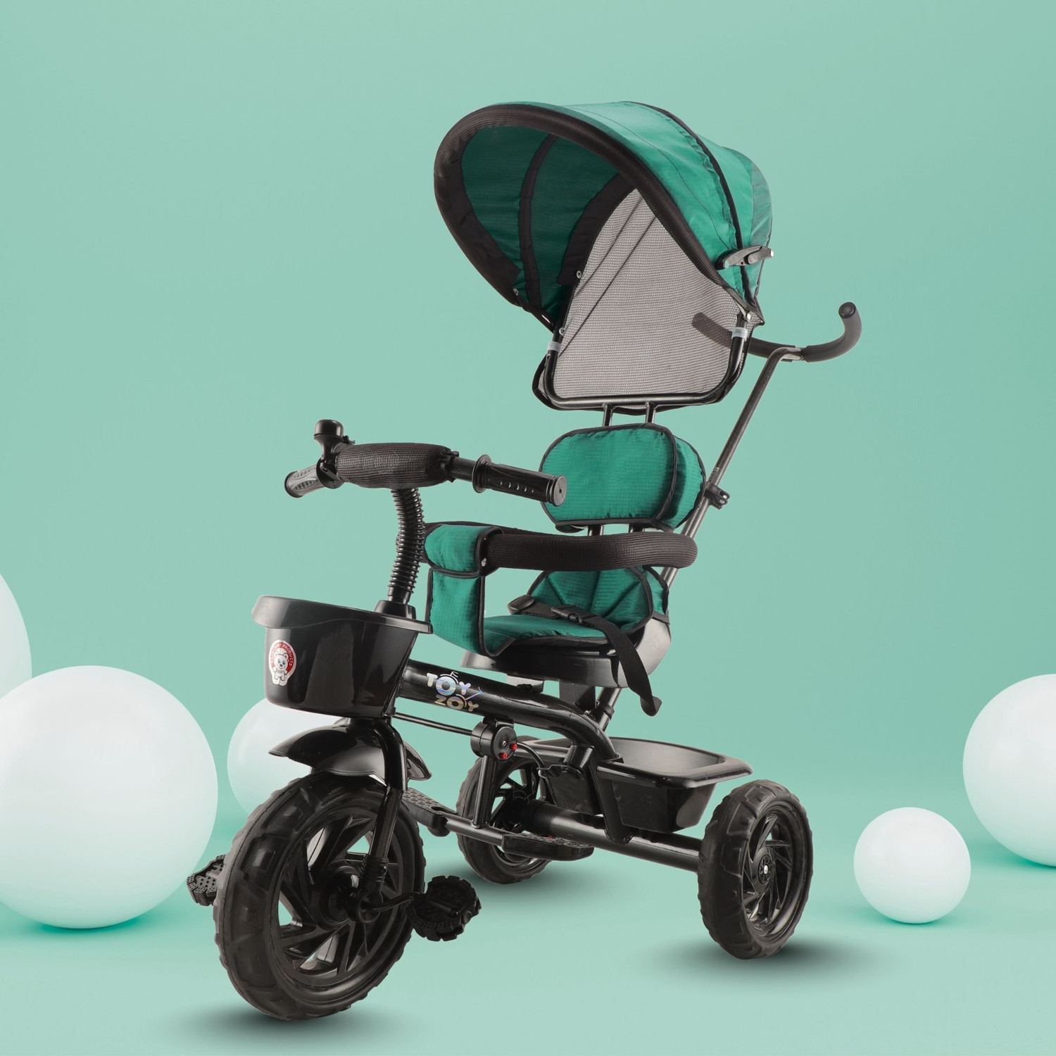 Toyzoy Maple Pro Max Tricycle with Canopy for Kids | Age Group 2 to 5 Years TZ-532 Tricycle  (Green, Black)