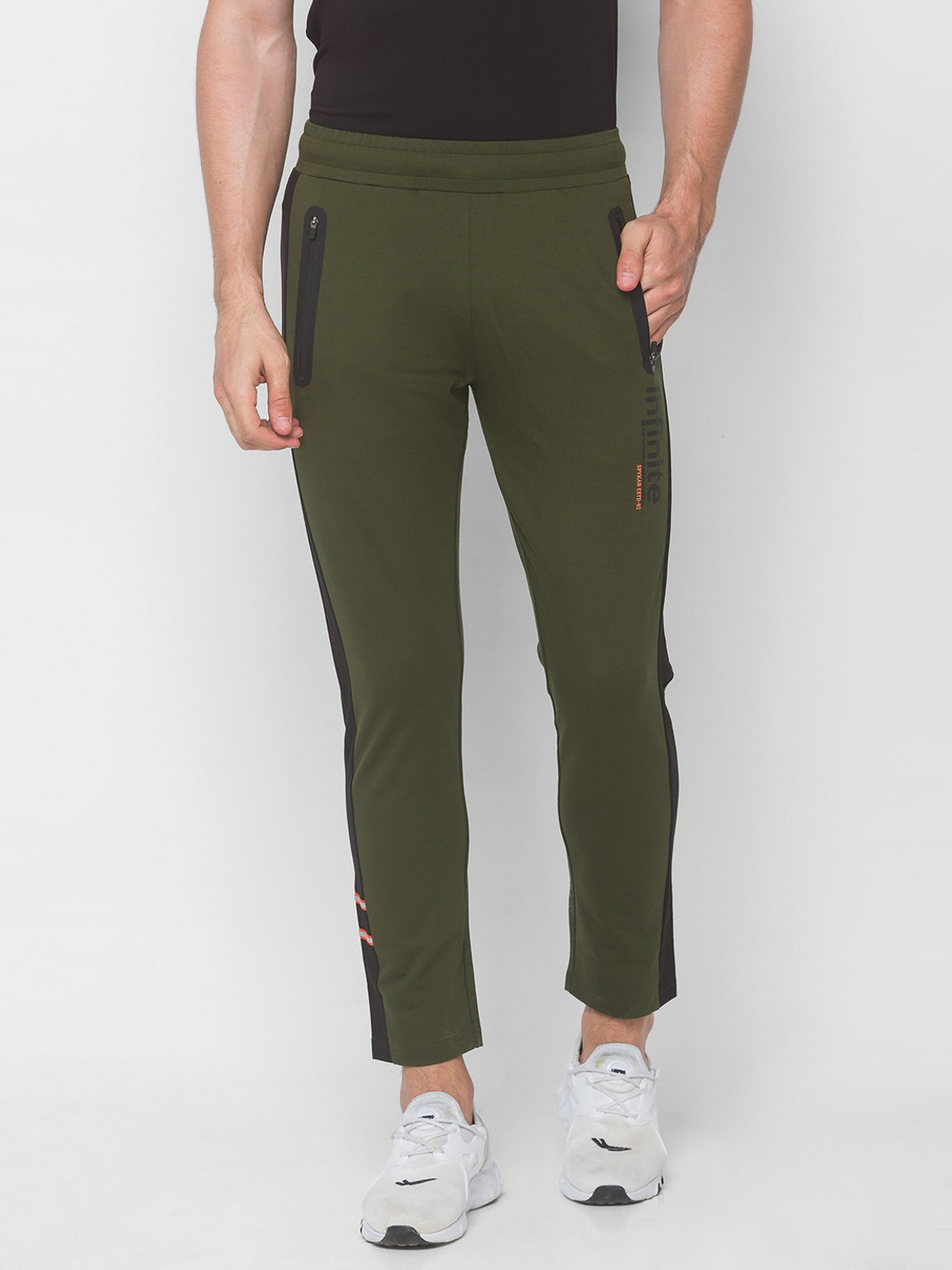 Spykar Solid Men Green Track Pants Price History
