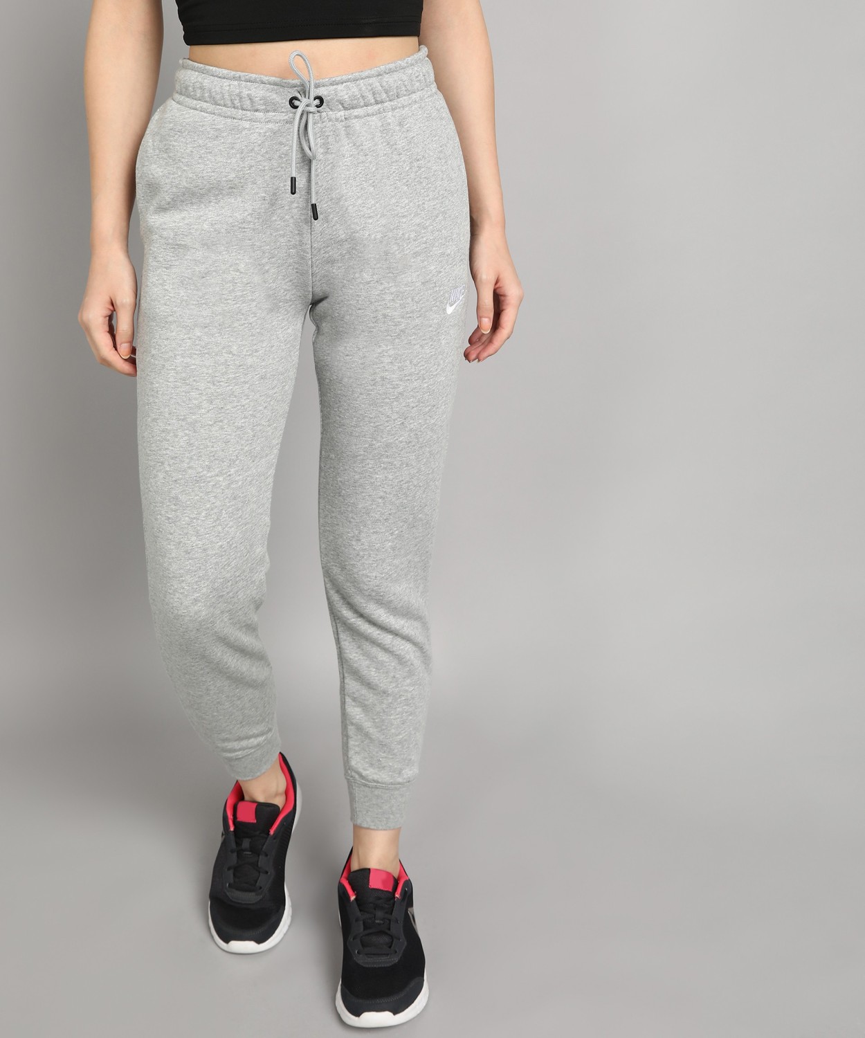 NIKE Solid Women Grey Track Pants - Price History